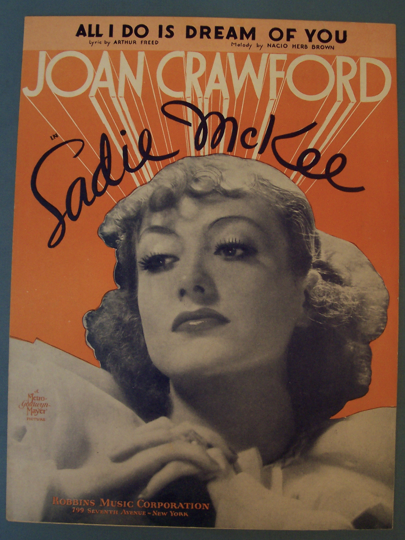 Sheet Music For 1934 All I Do Is Dream Of You