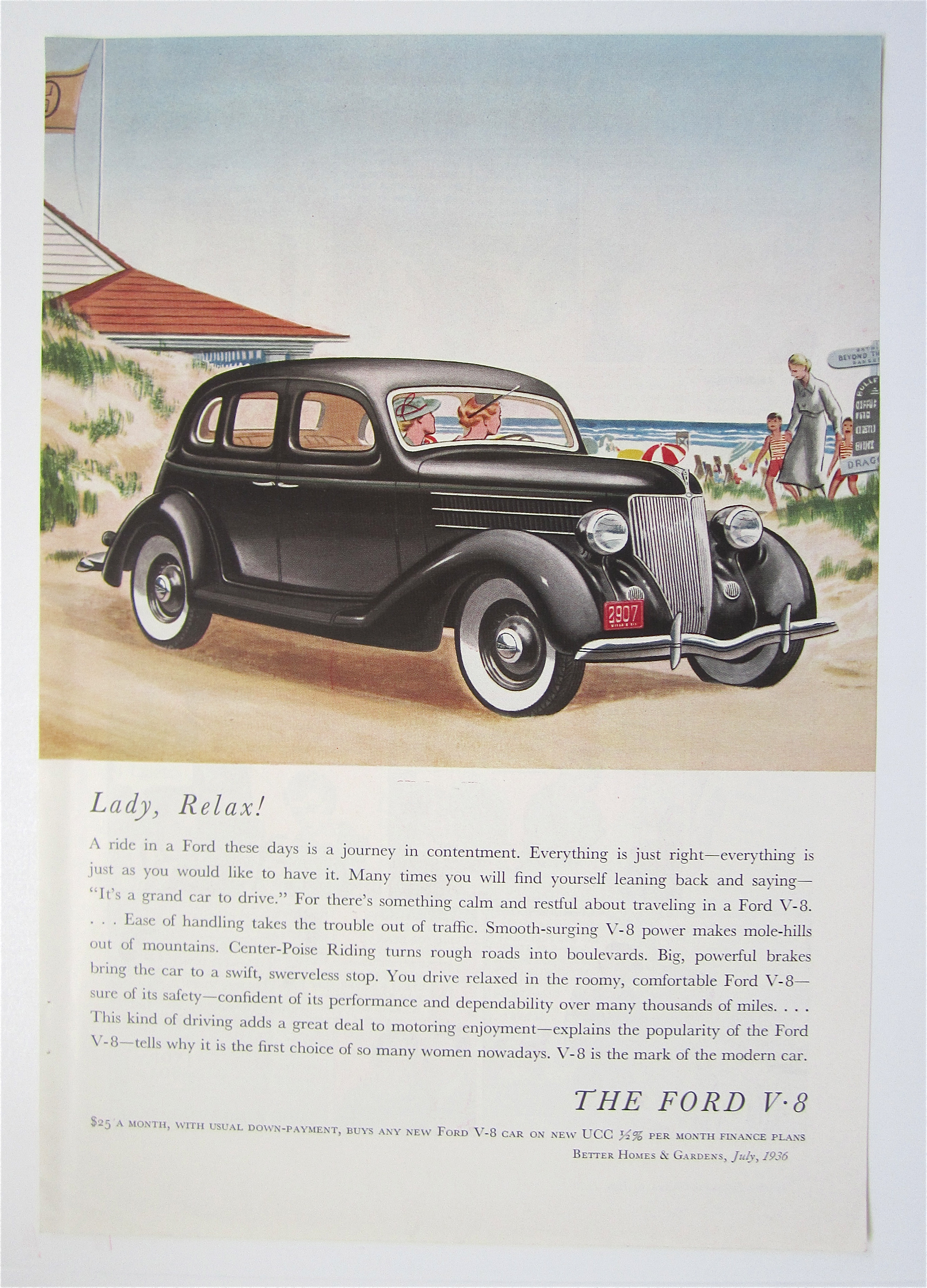 1936 Ford V-8 with Black Ford V-8