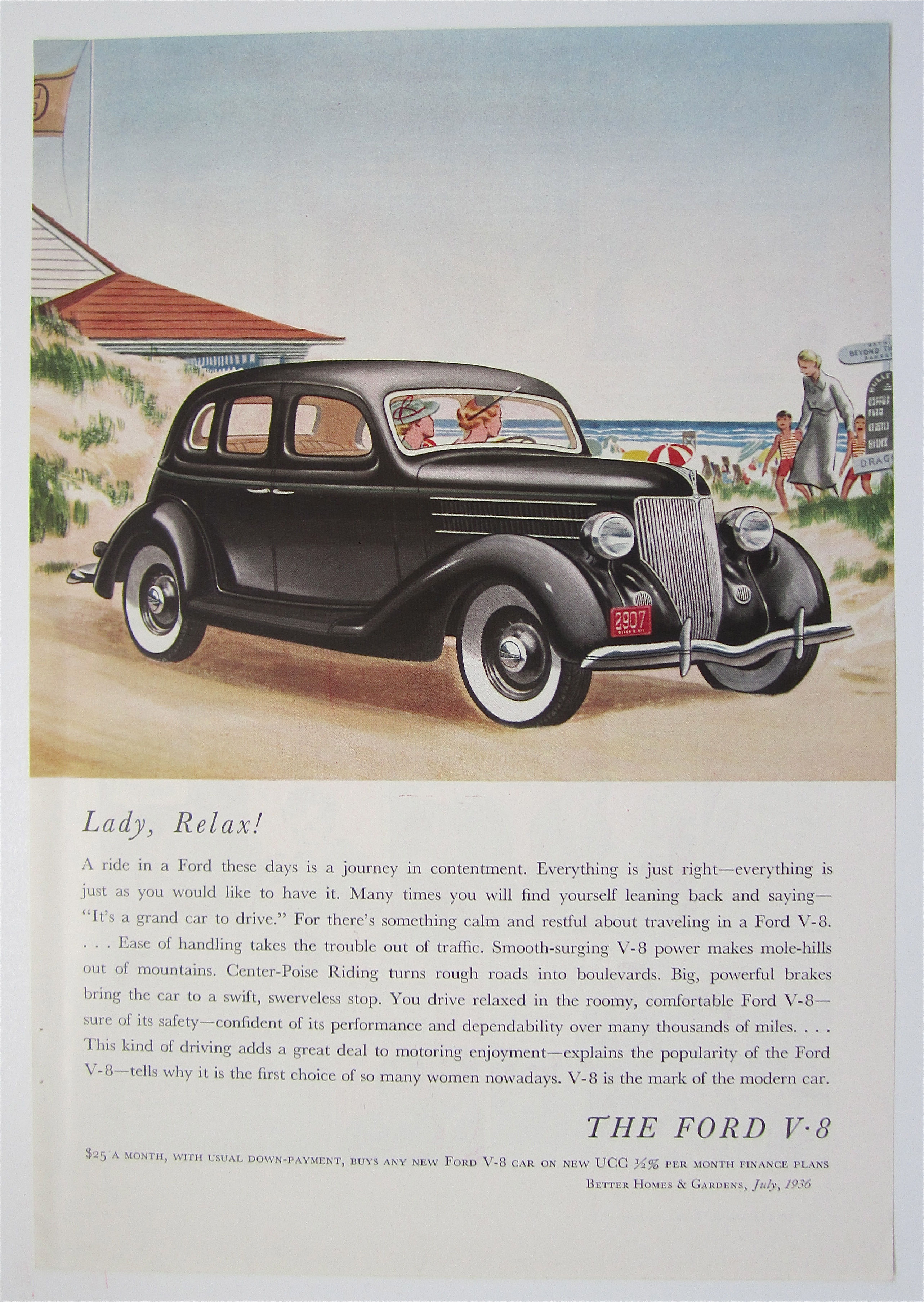 1936 Ford V-8 with Black Ford V-8
