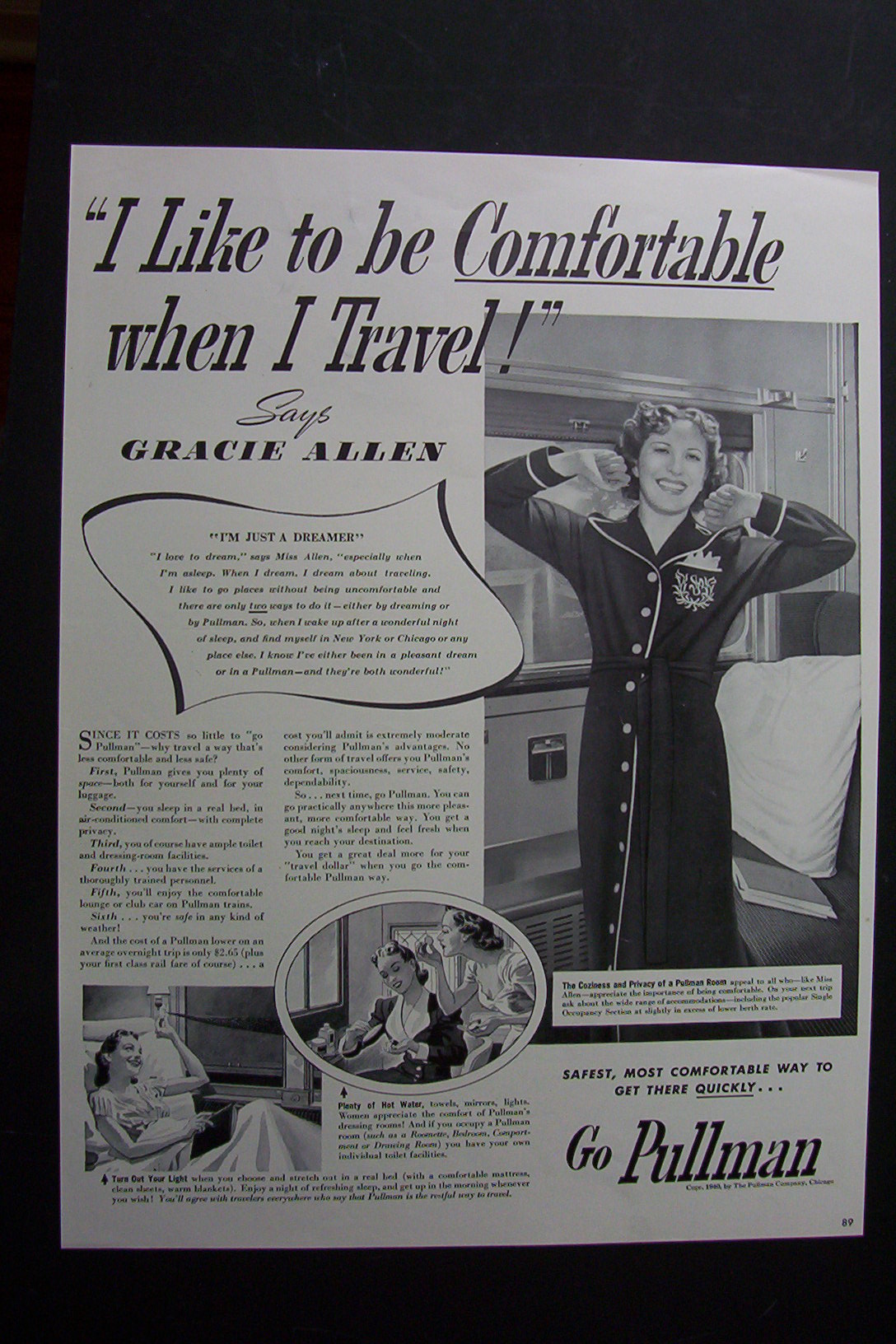 1940 Pullman with Gracie Allen