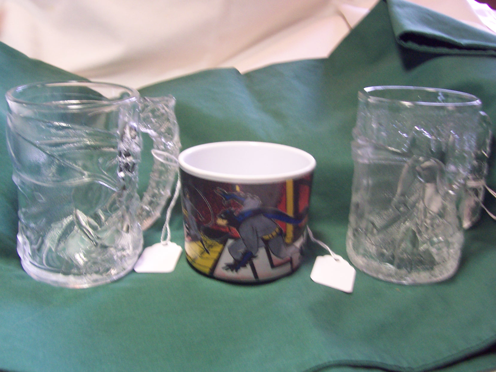 Batman Robin 1995 McDonalds Cups plus 1 other