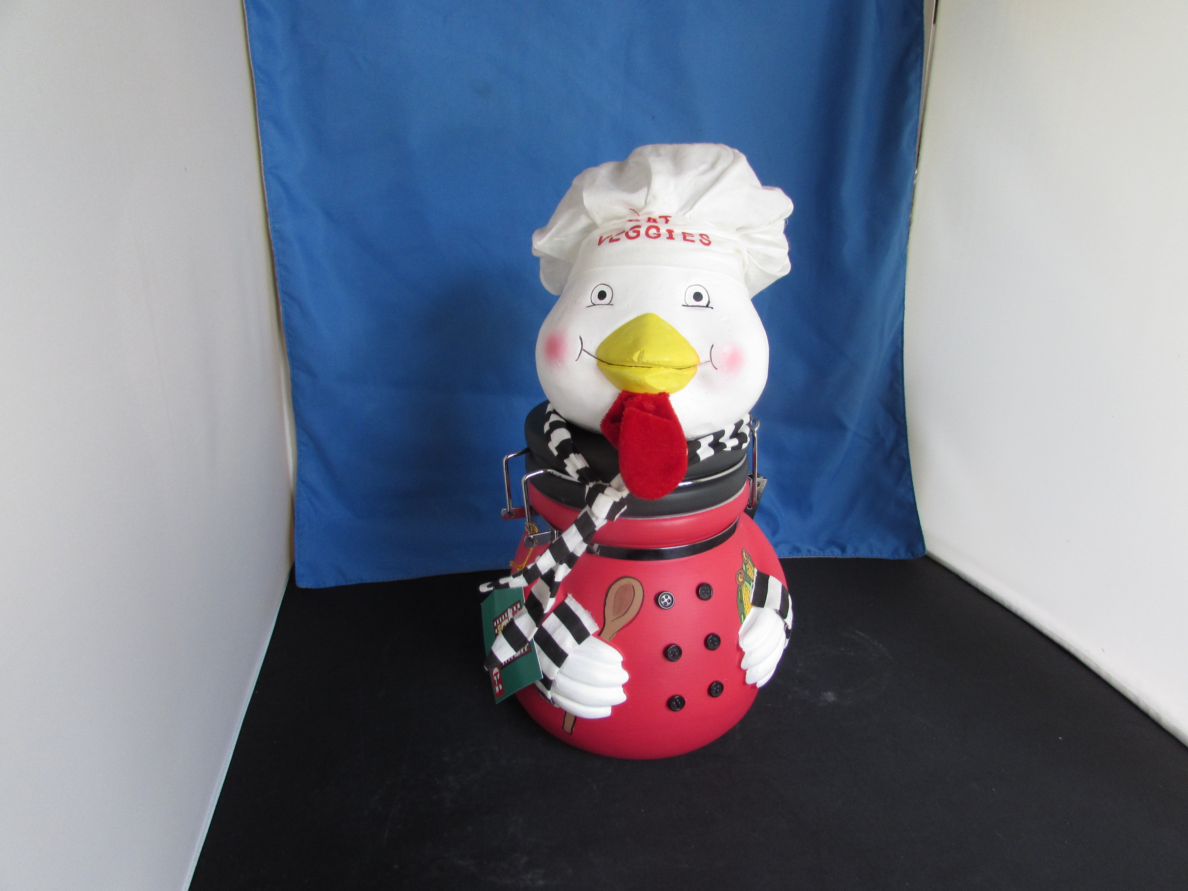 Chicken Eat Veggies Treat Jar Cookie Jar