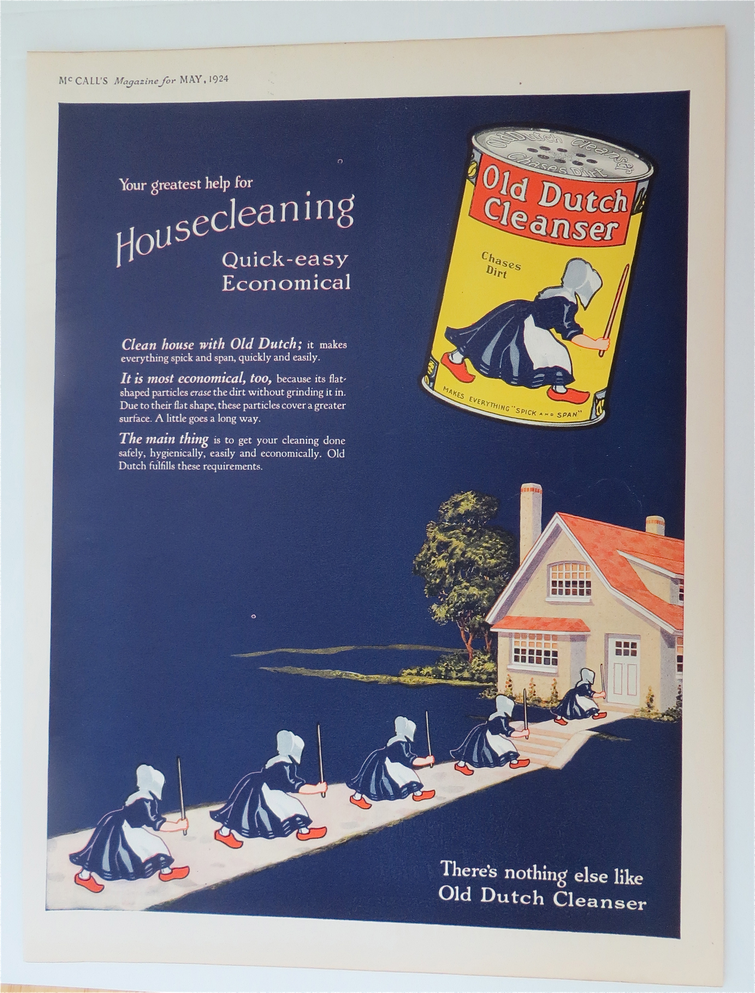 1924 Old Dutch Cleanser with Old Maids Going Into House