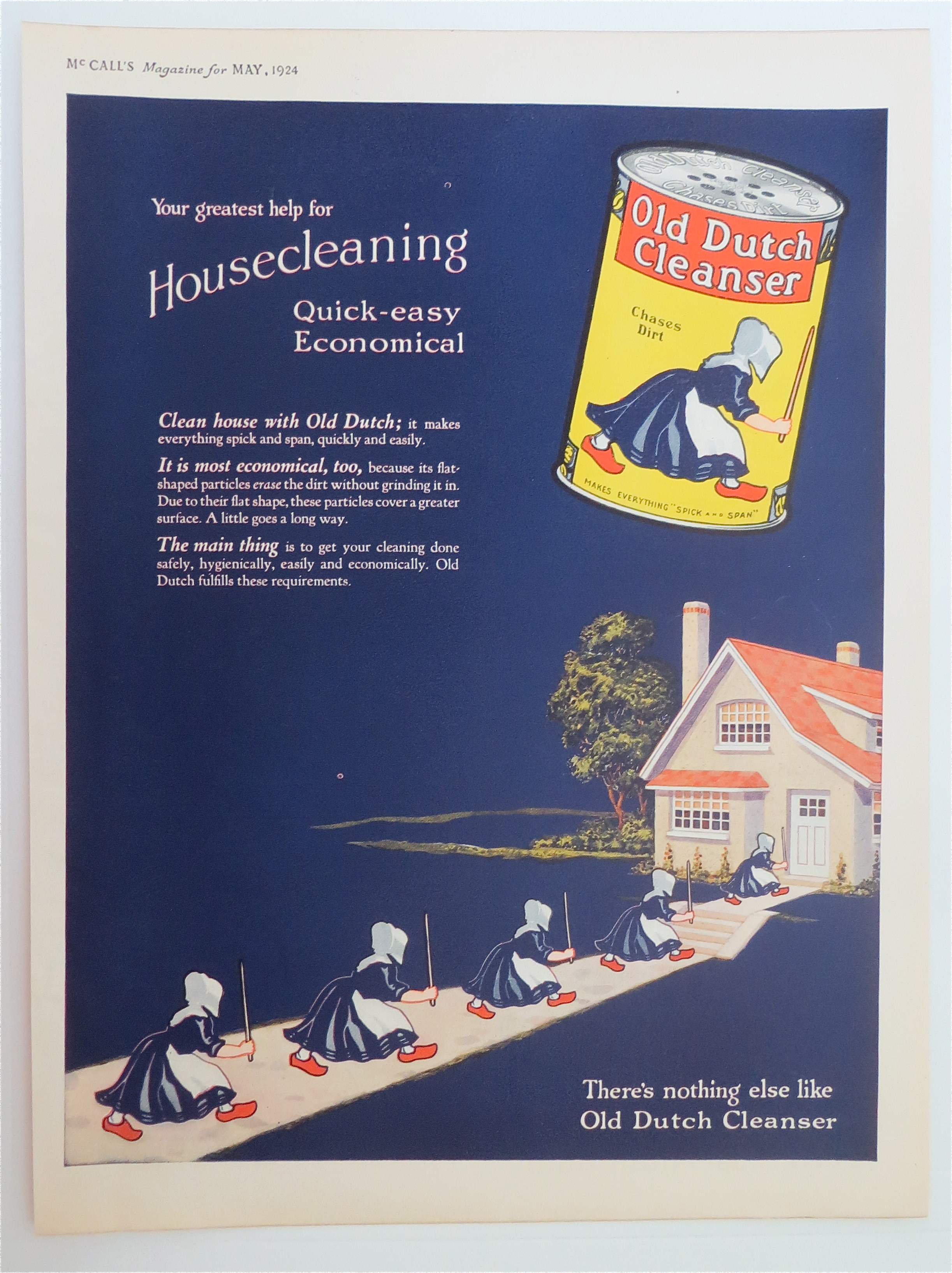 1924 Old Dutch Cleanser with Old Maids Going Into House
