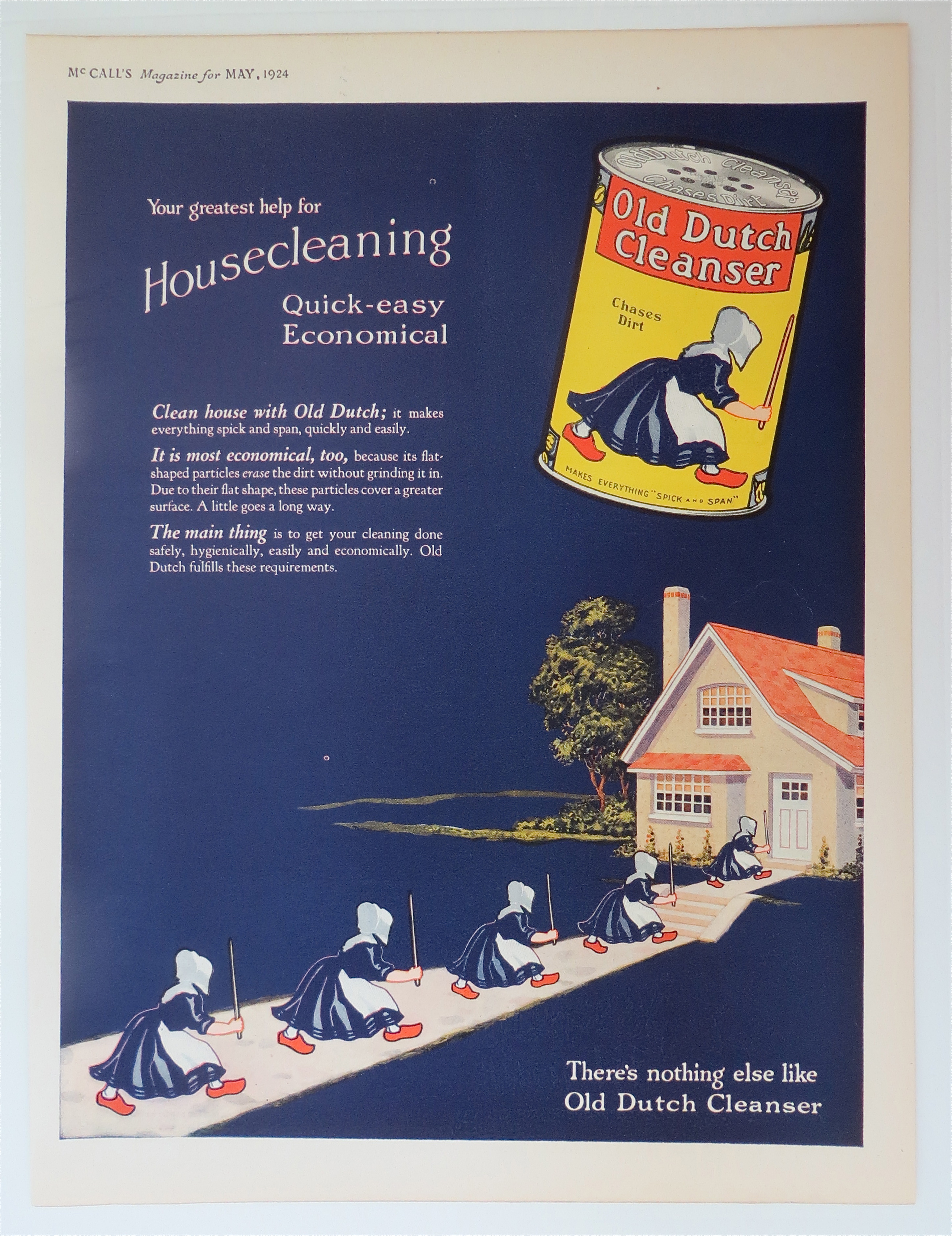 1924 Old Dutch Cleanser with Old Maids Going Into House