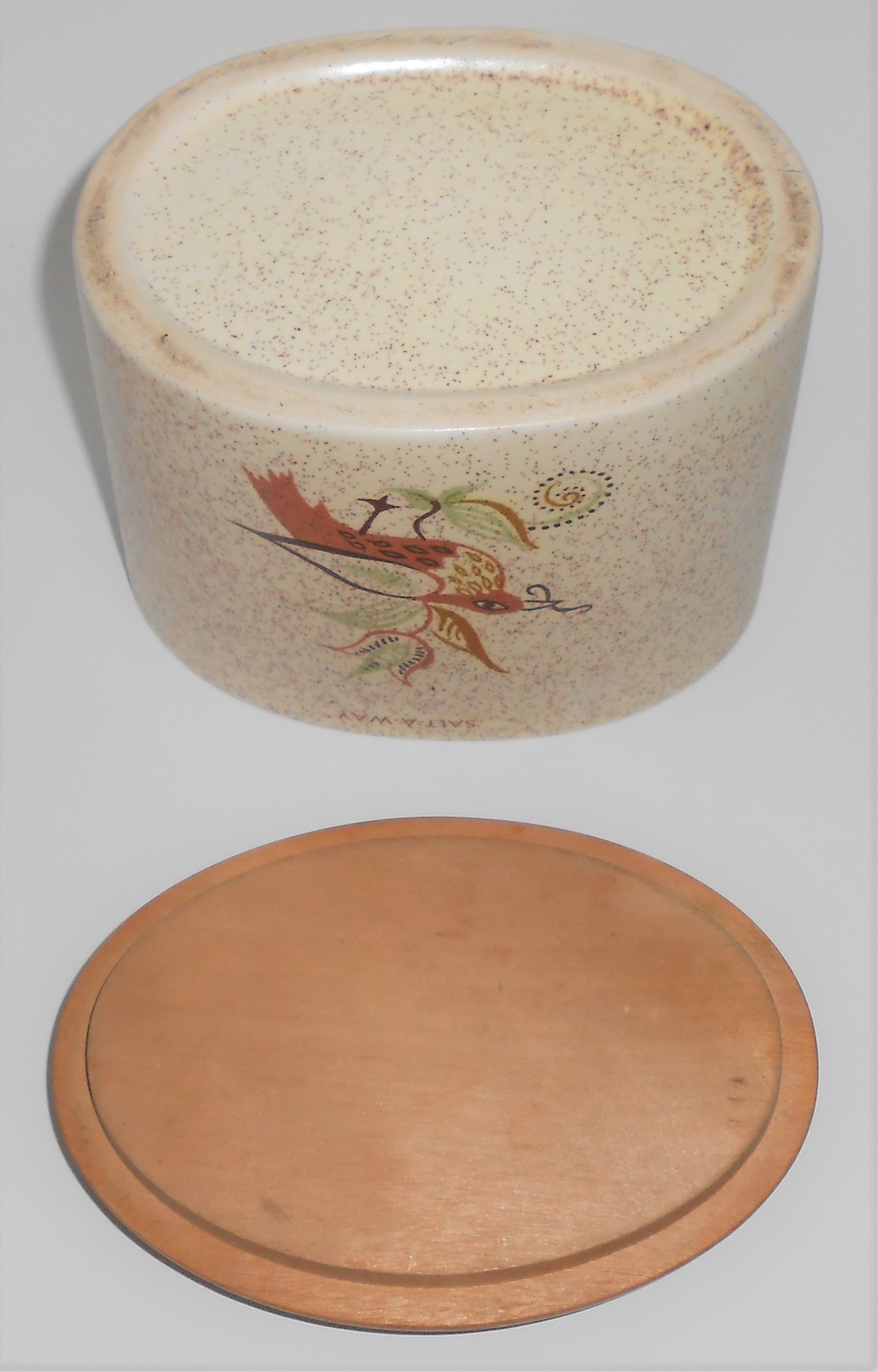 Barbara Willis Pottery Provincial Floral/Bird Large Sal