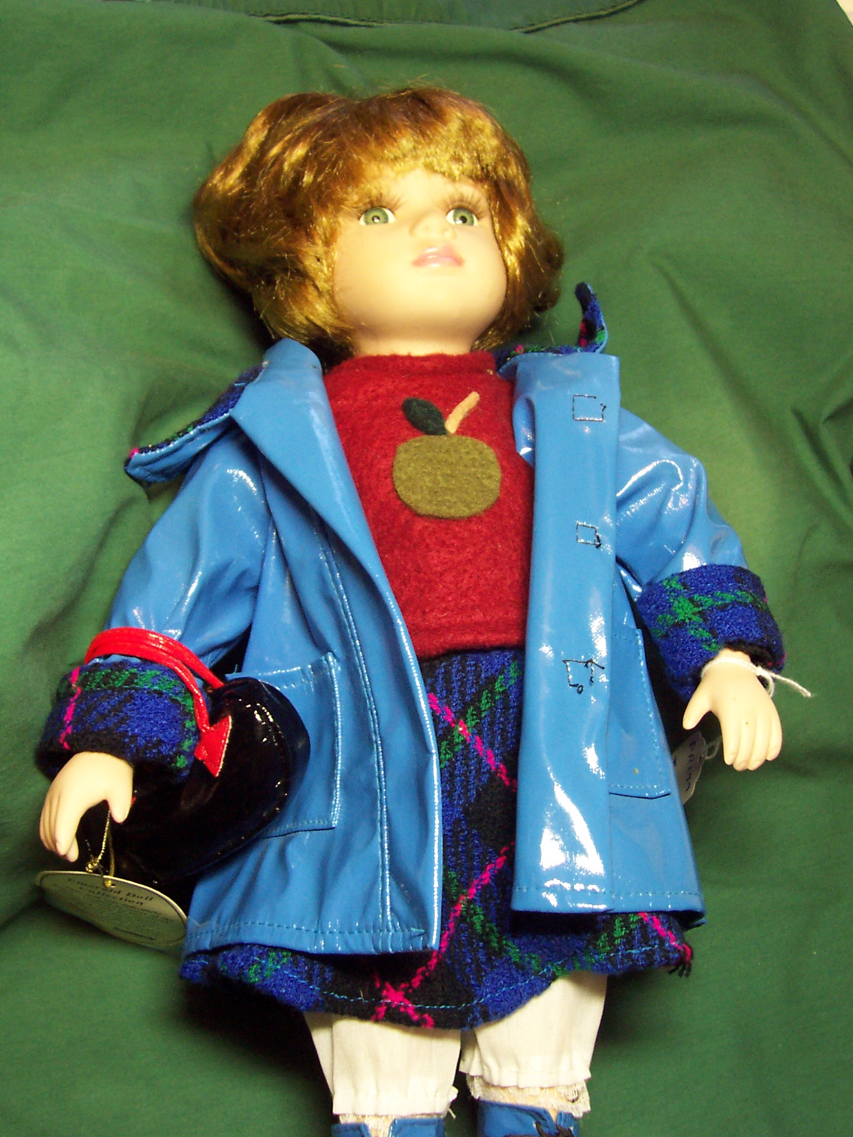 Emerald Porcelain Doll School Girl