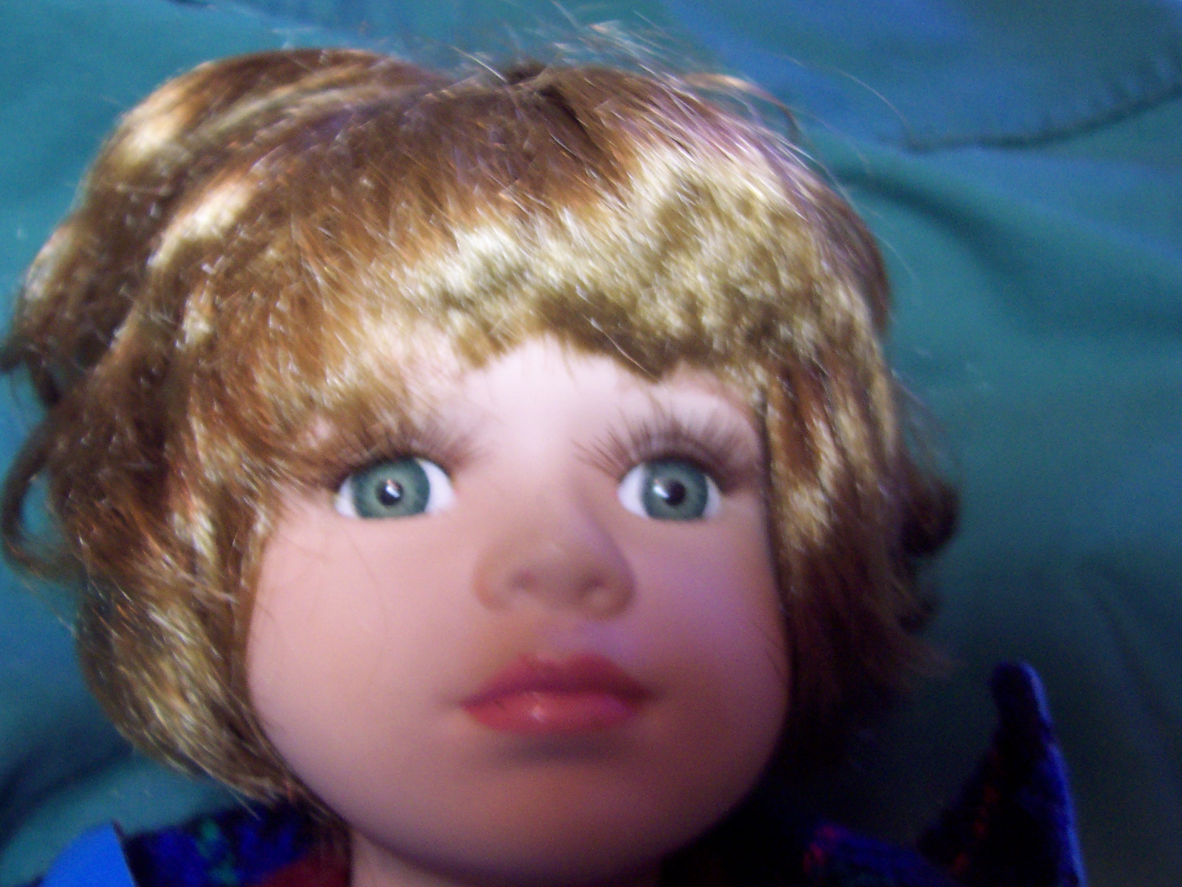 Emerald Porcelain Doll School Girl