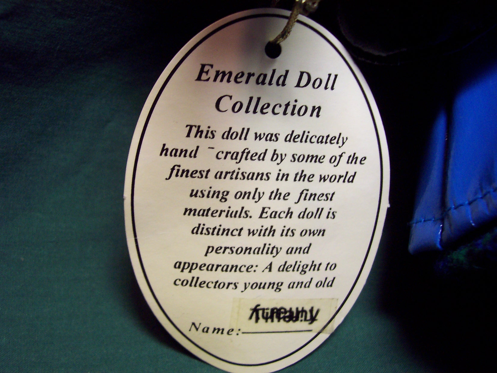 Emerald Porcelain Doll School Girl