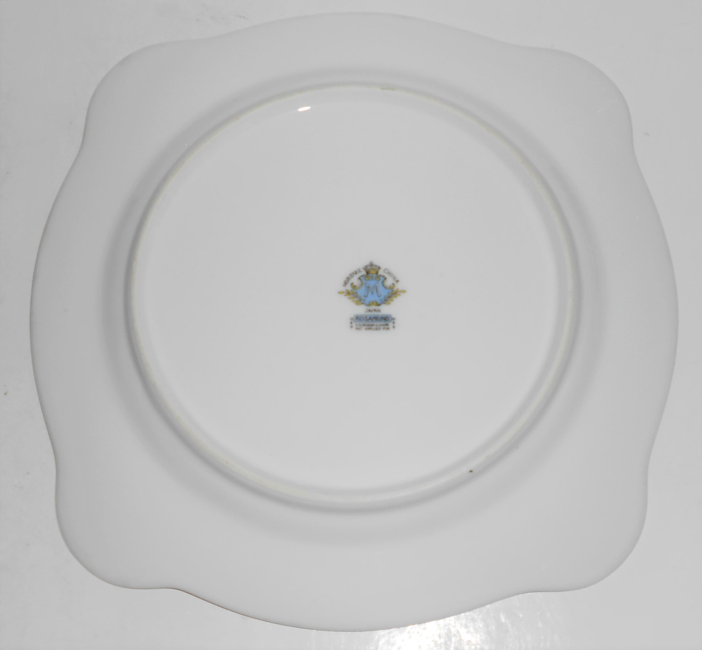 Noritake Porcelain China Rosamund w/Gold Square Salad P