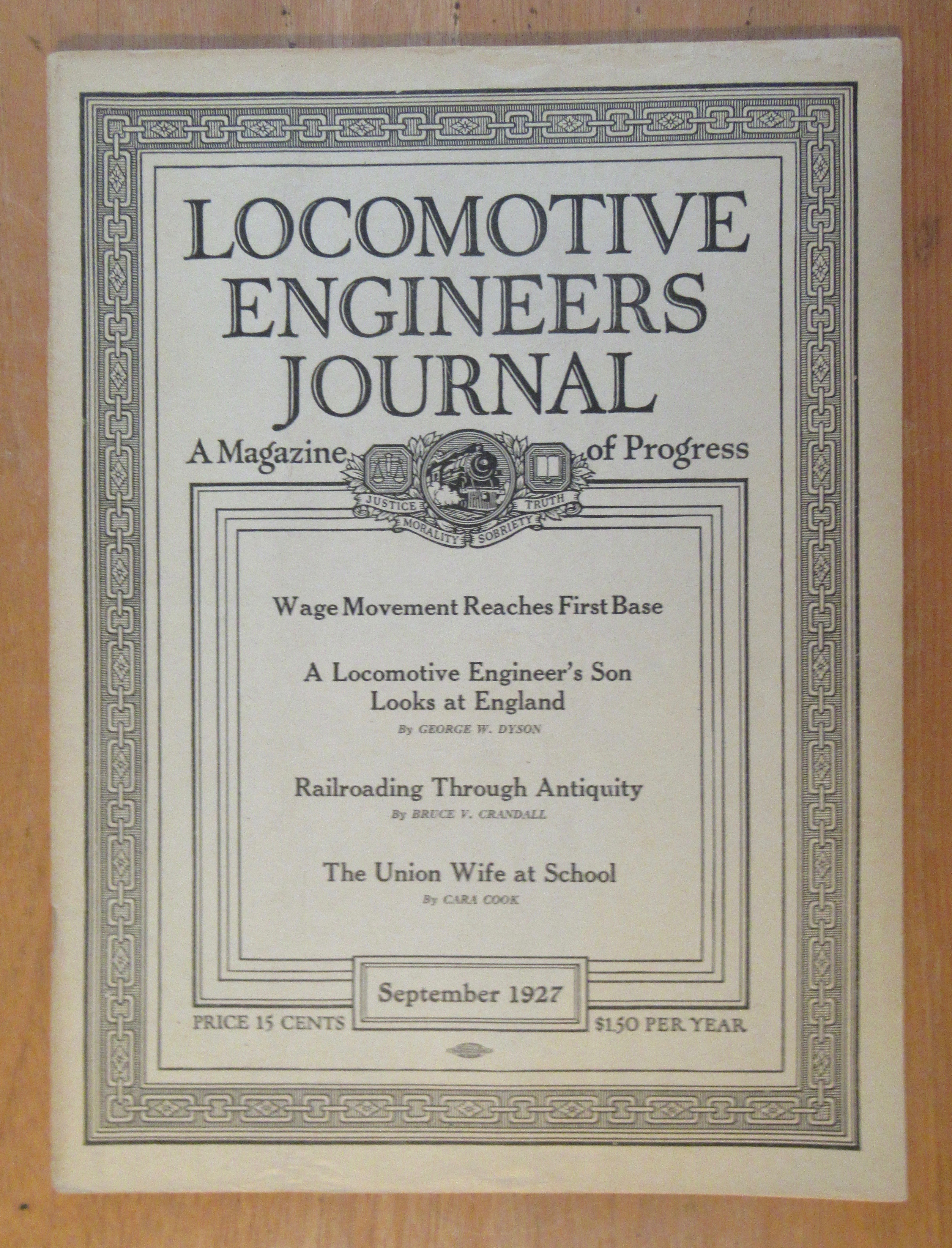 Locomotive Engineer Journal Railroad Magazine Sept 1927