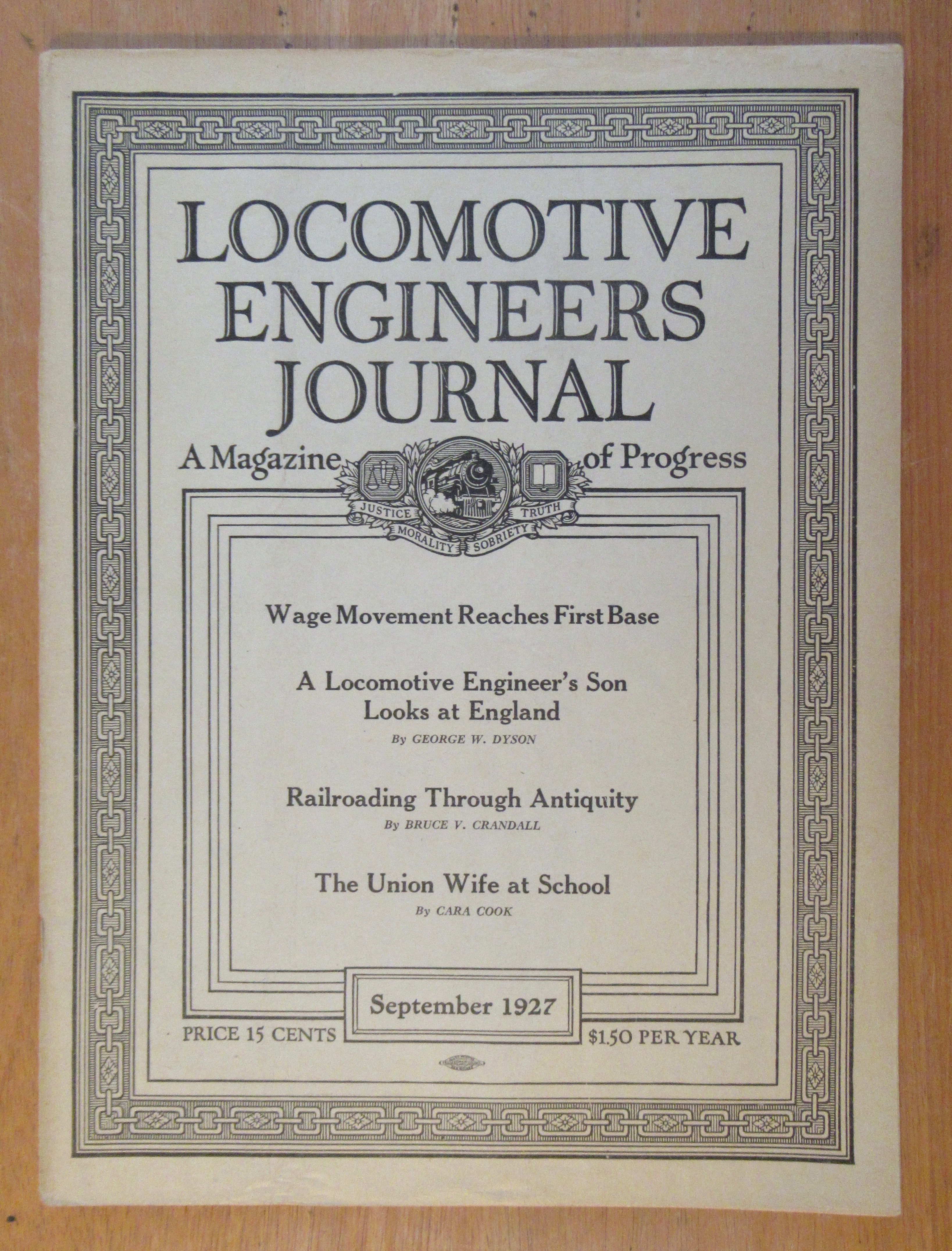 Locomotive Engineer Journal Railroad Magazine Sept 1927