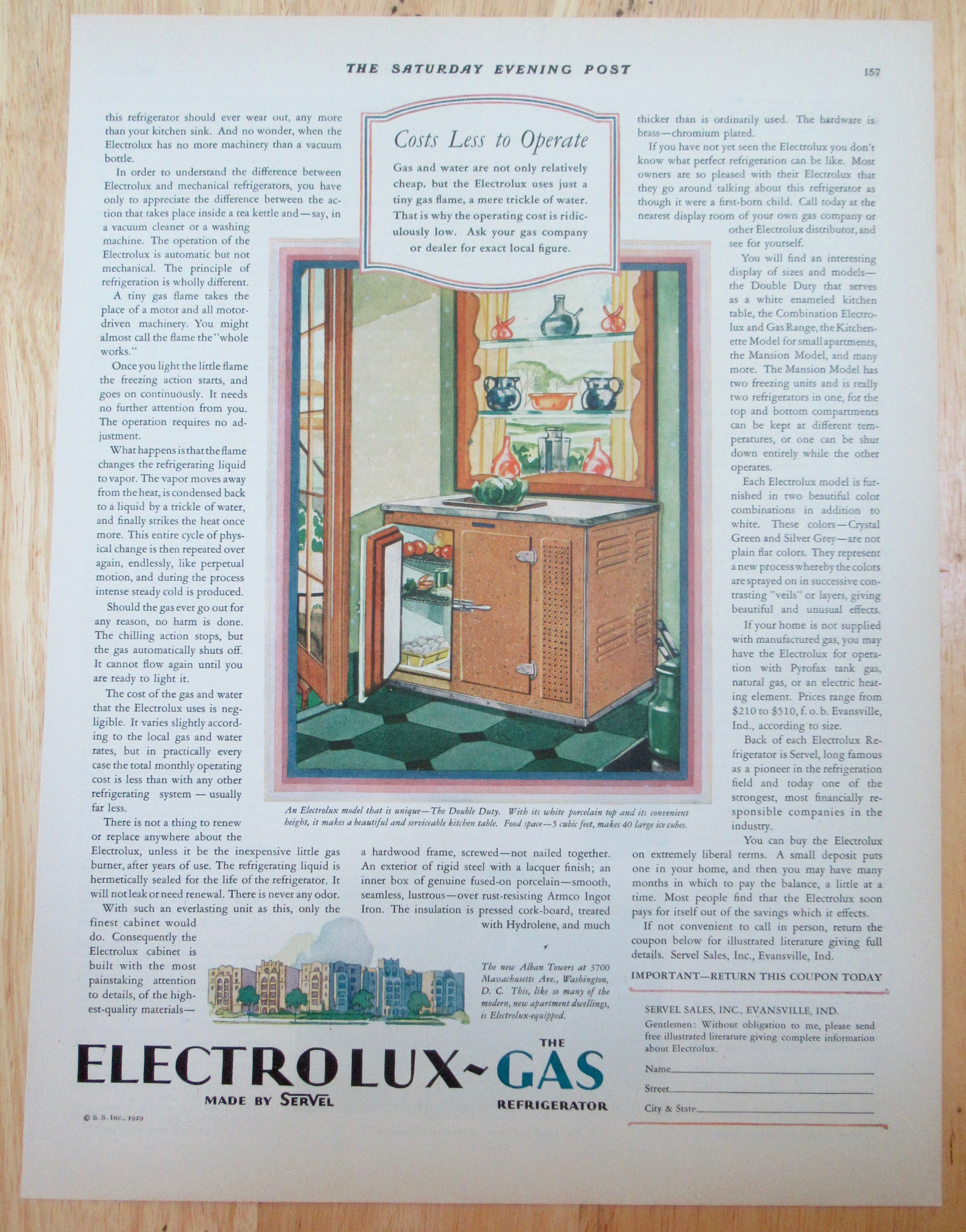 1929 Electrolux Gas with Gas Refrigerator