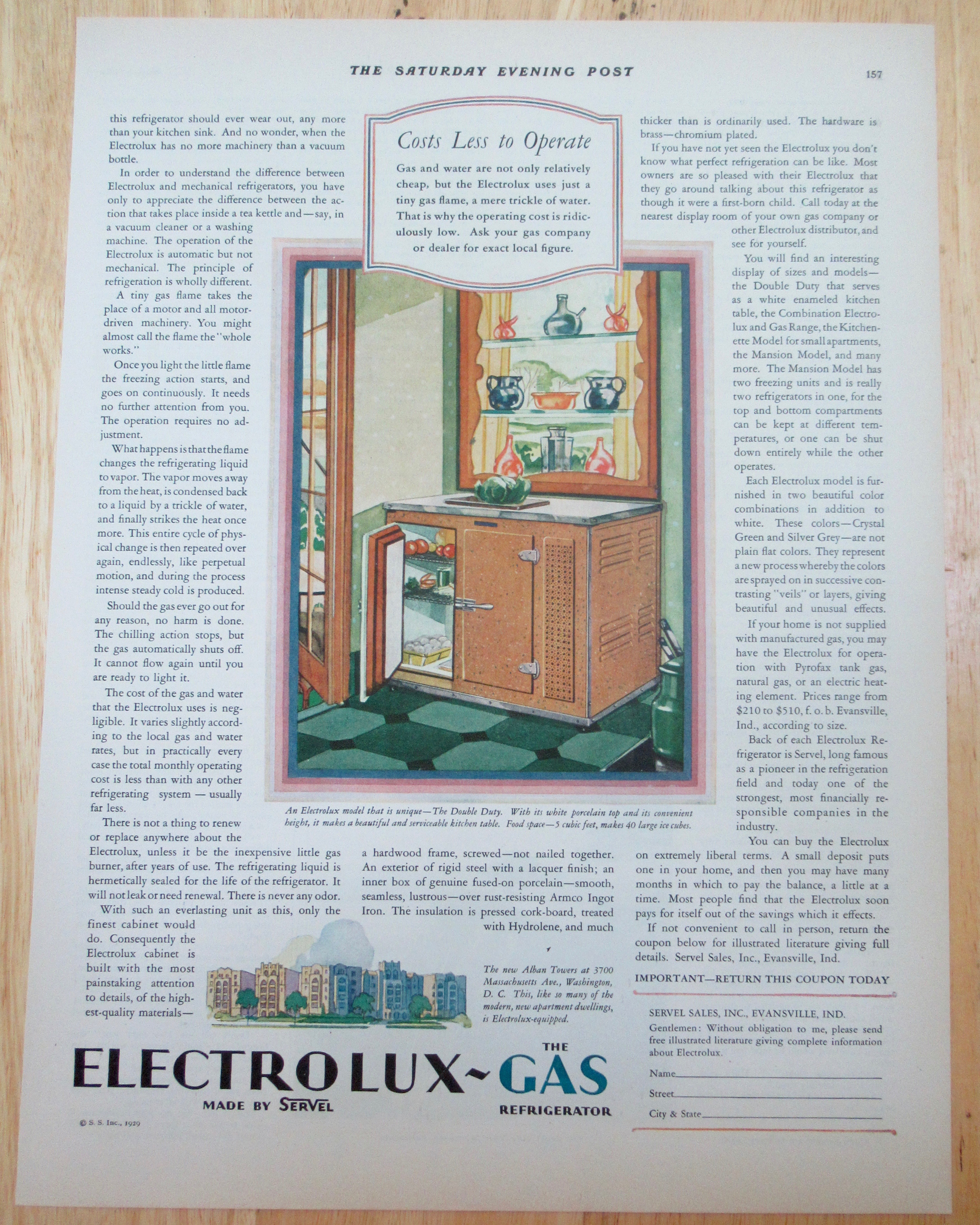 1929 Electrolux Gas with Gas Refrigerator