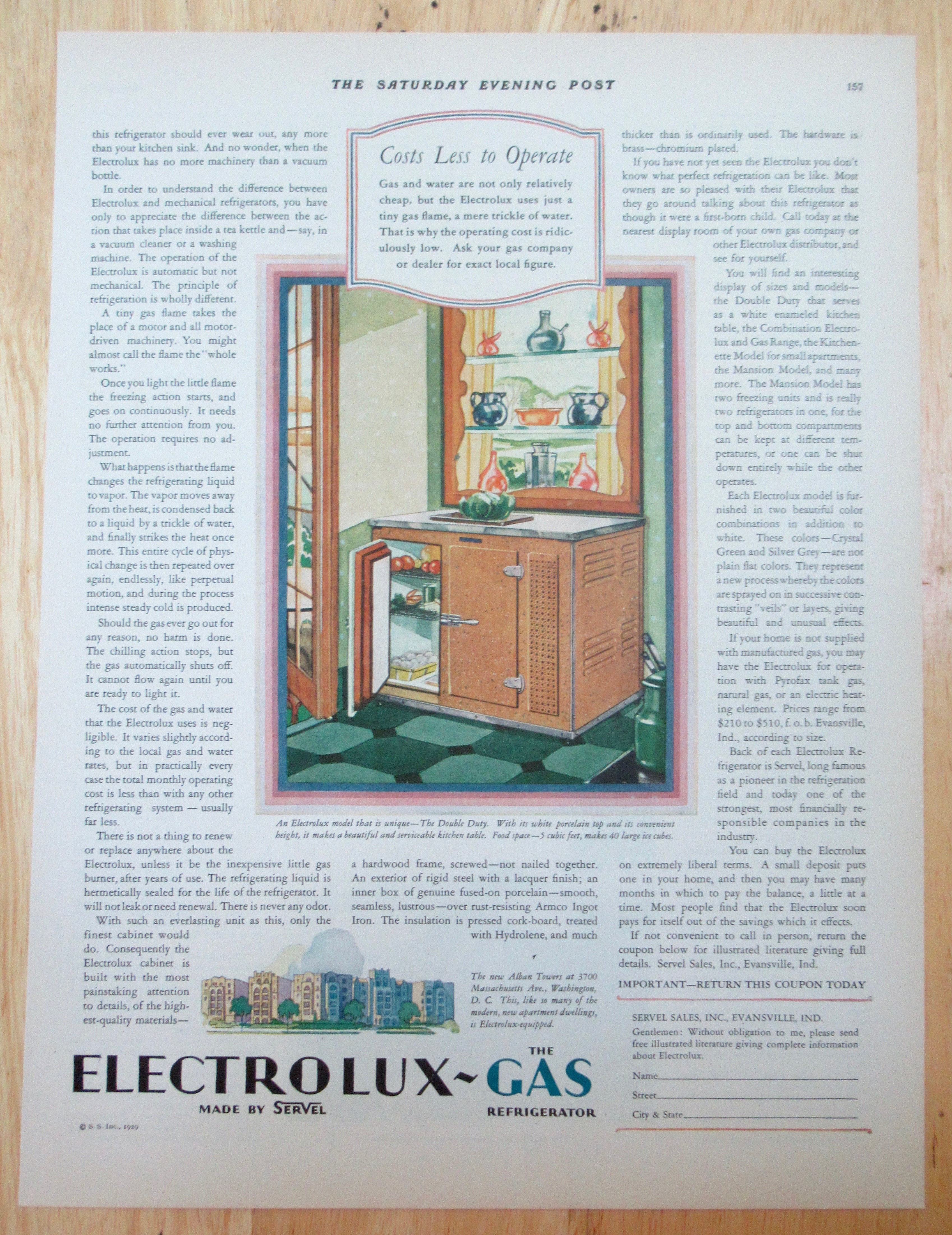 1929 Electrolux Gas with Gas Refrigerator