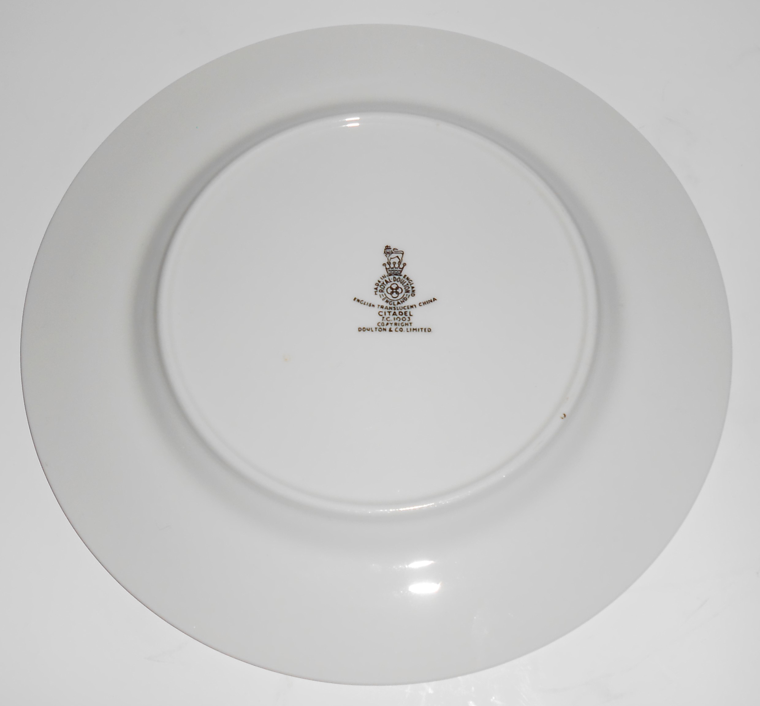 Royal Doulton China Gold Band Citadel Salad Plate