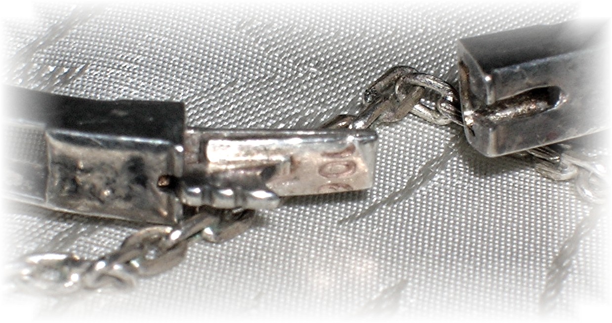 Bracelet Sterling Silver Antique Paste