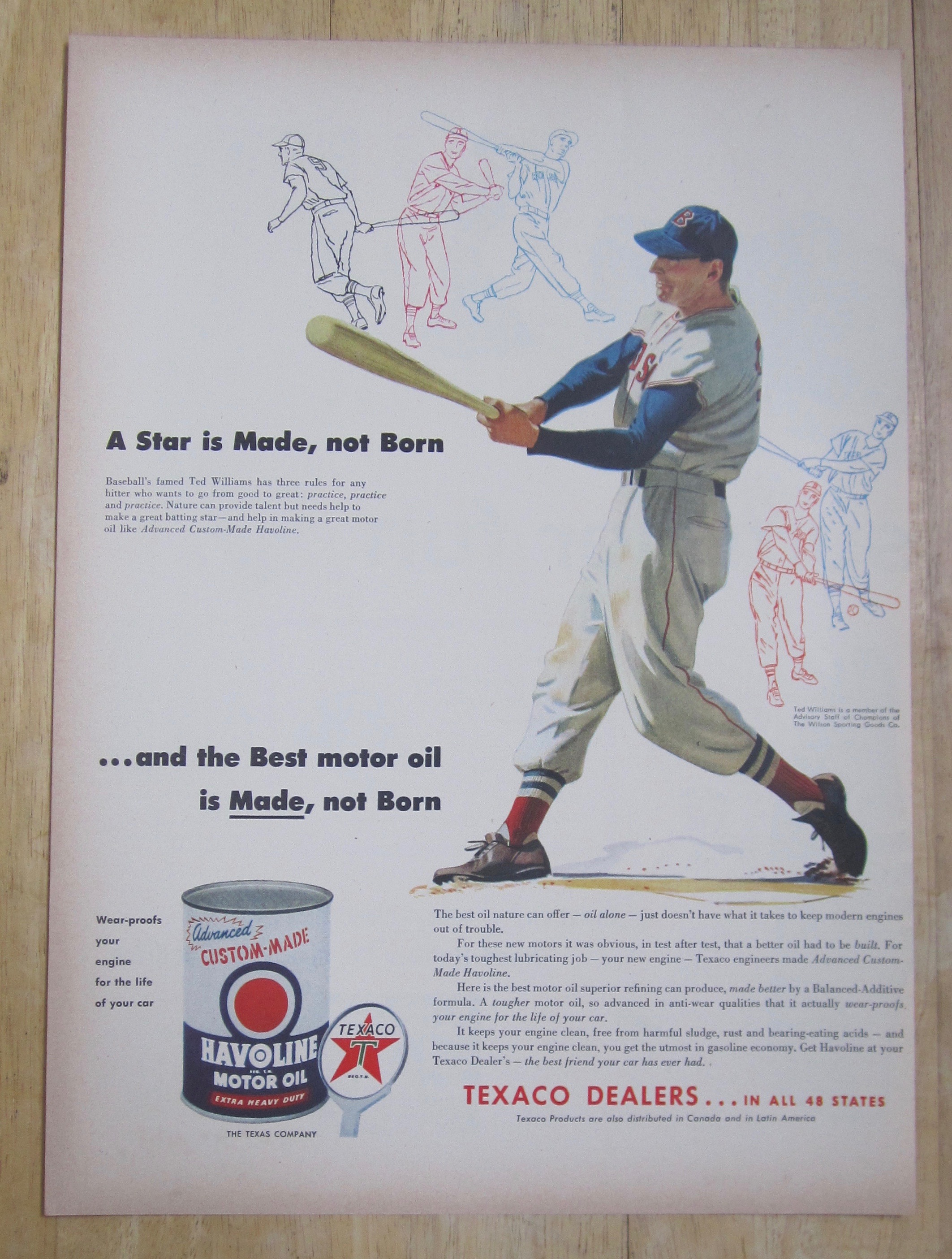 1954 Havoline Motor Oil with Ted Williams
