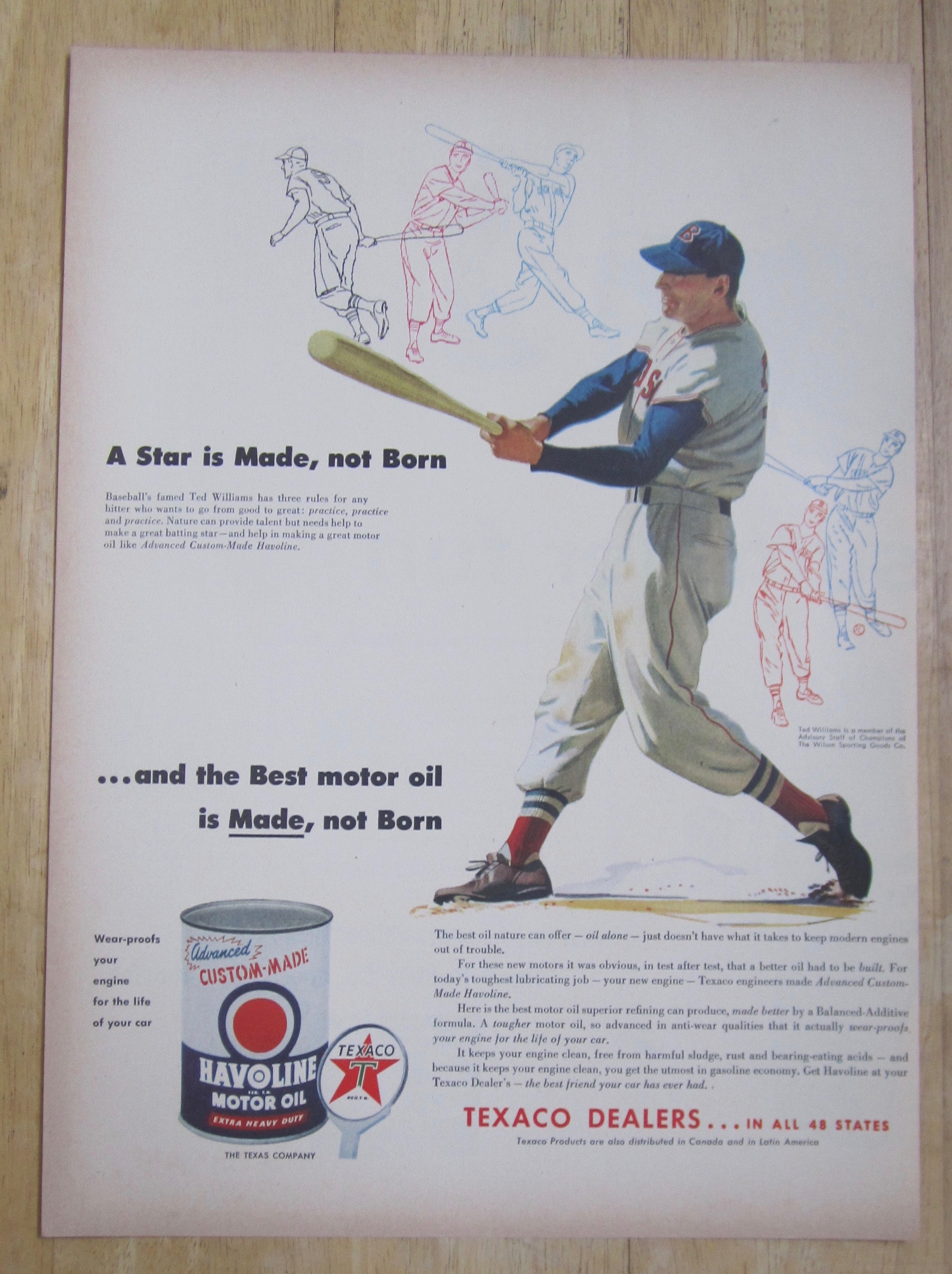 1954 Havoline Motor Oil with Ted Williams