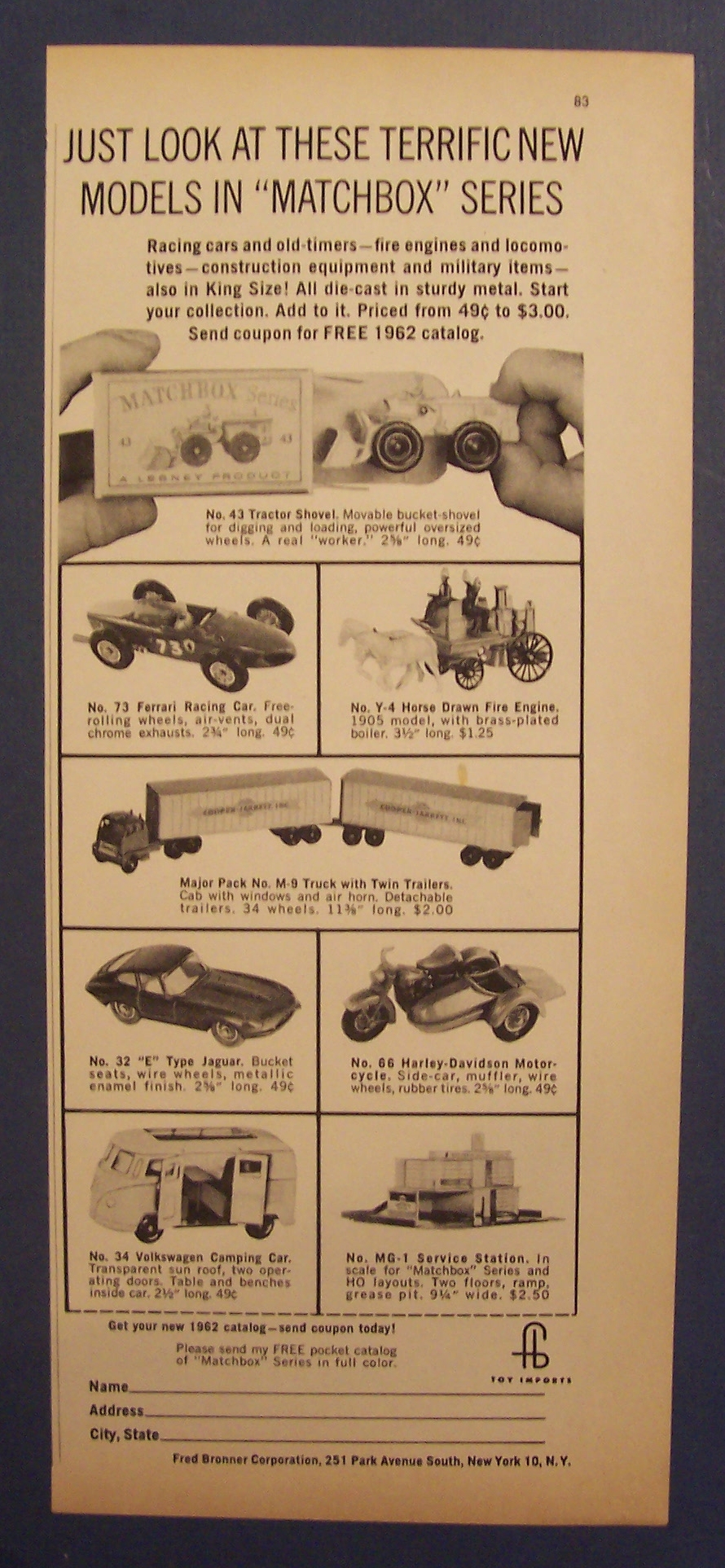 1962  Matchbox  Cars
