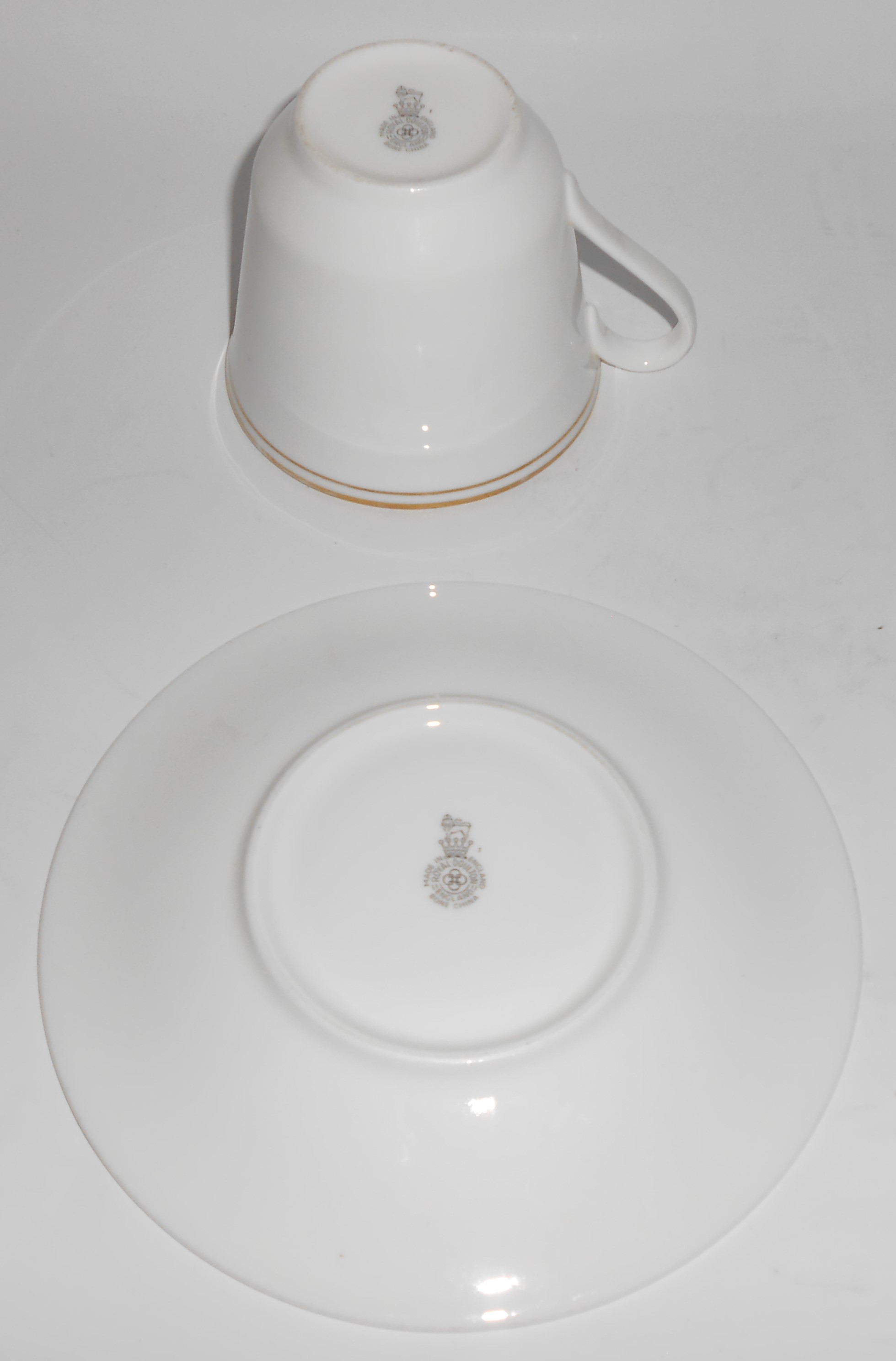 Royal Doulton China Gold Band Janet Cup/Saucer Set
