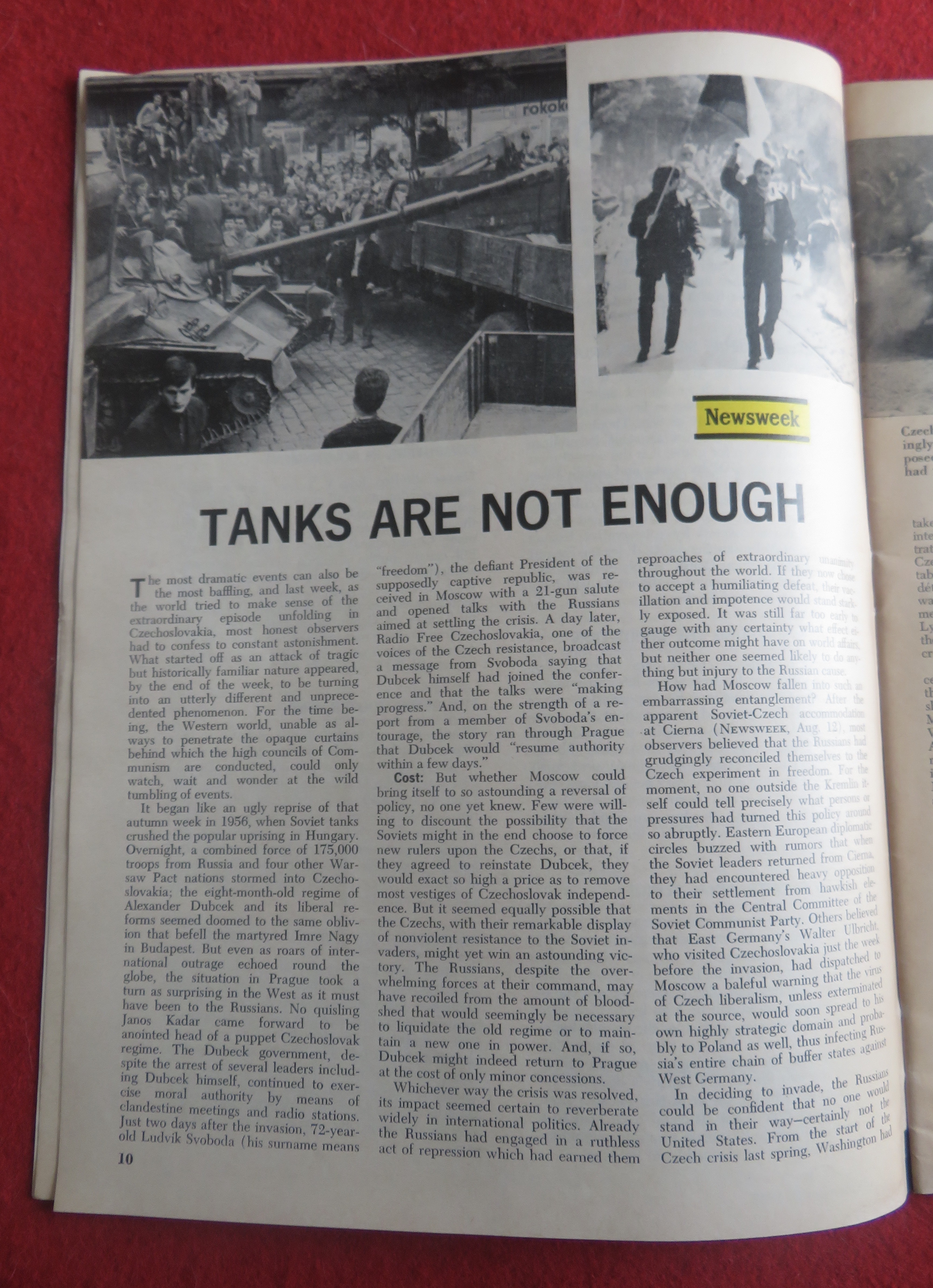 Newsweek Magazine September 2, 1968 The Czech Crisis