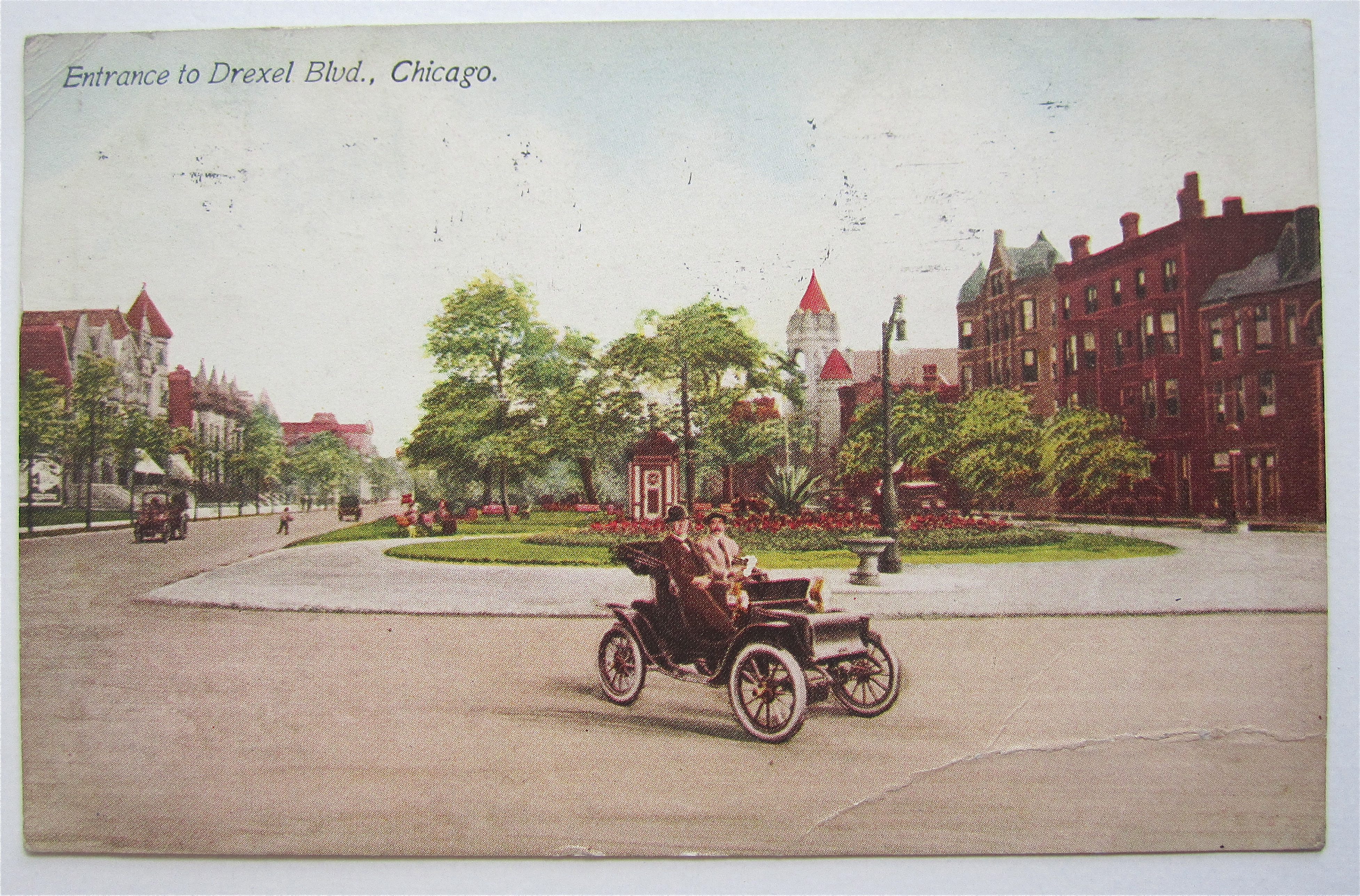 Entrance To Drexel Boulevard, Chicago Postcard