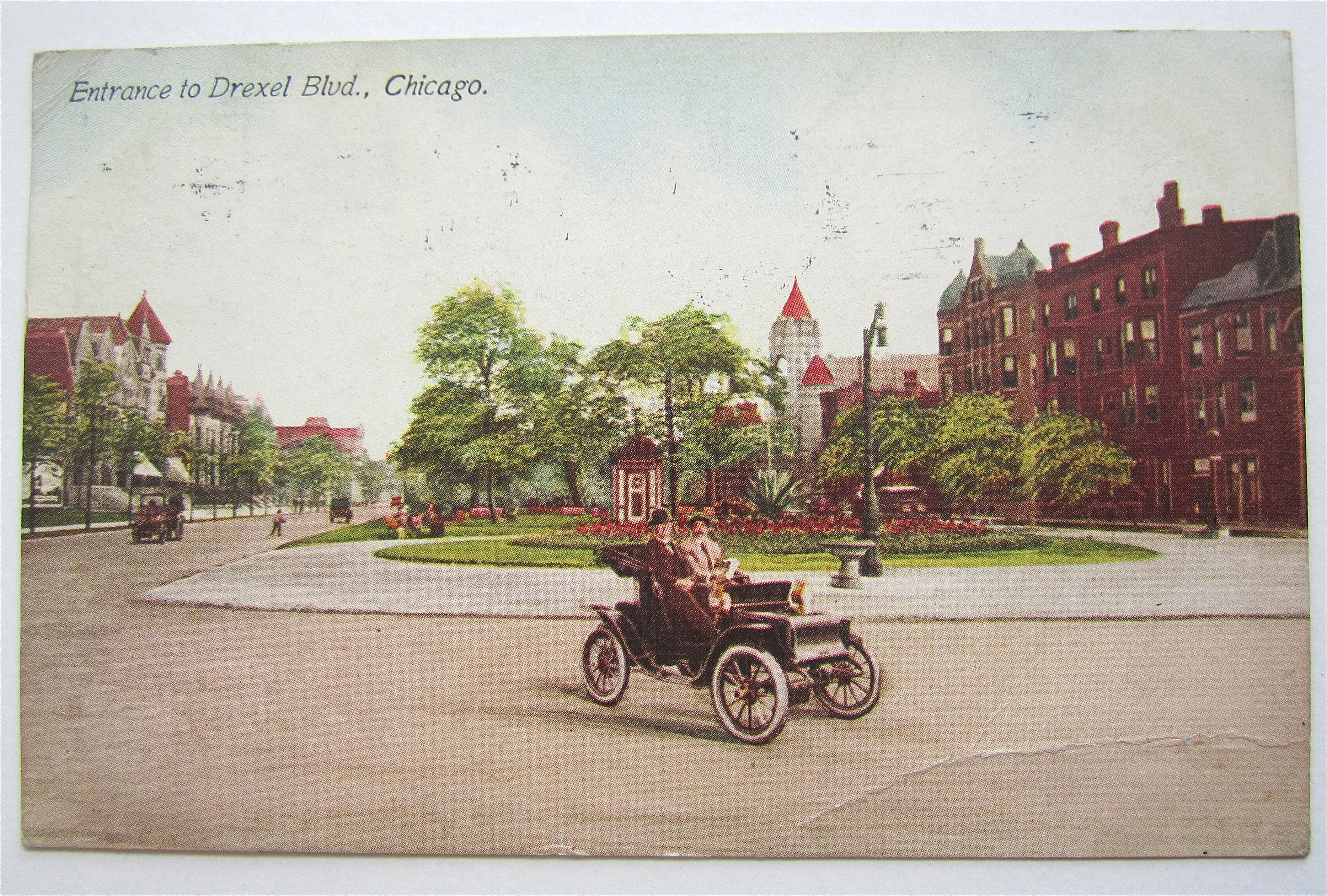 Entrance To Drexel Boulevard, Chicago Postcard