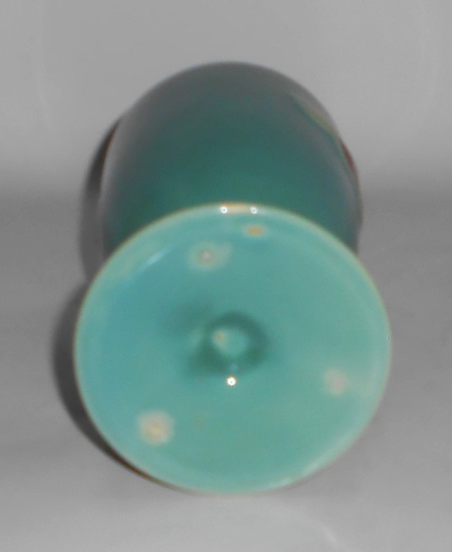 VINTAGE Coors Pottery Rosebud Rare GREEN Footed Tumbler