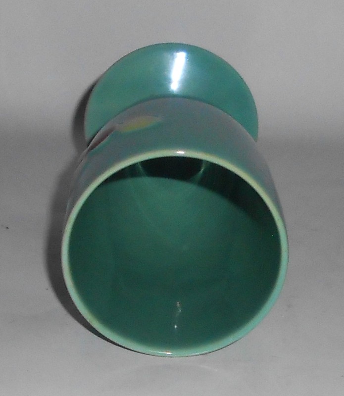 VINTAGE Coors Pottery Rosebud Rare GREEN Footed Tumbler