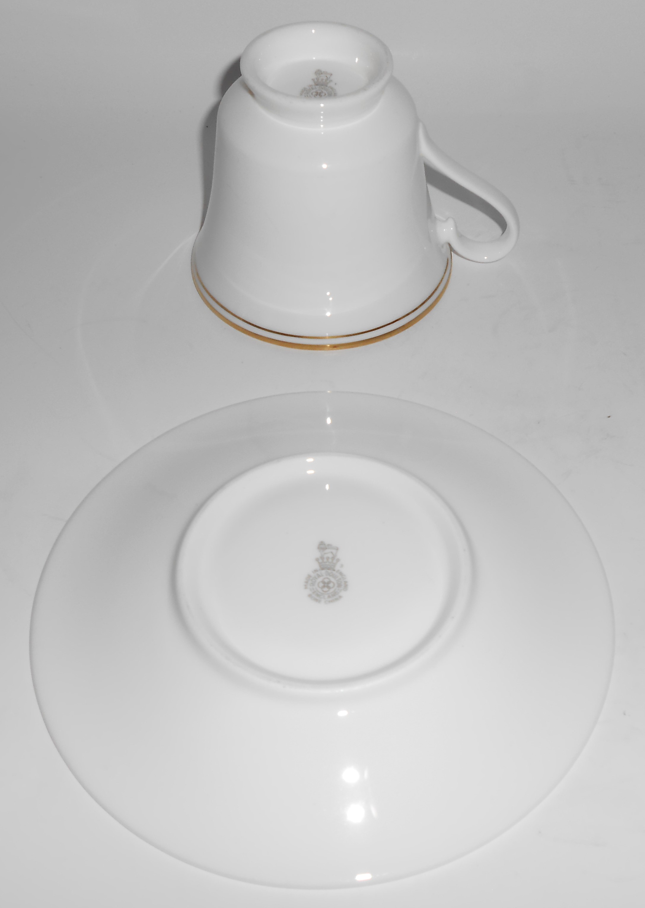 Royal Doulton China Gold Band Janet Footed Cup/Saucer