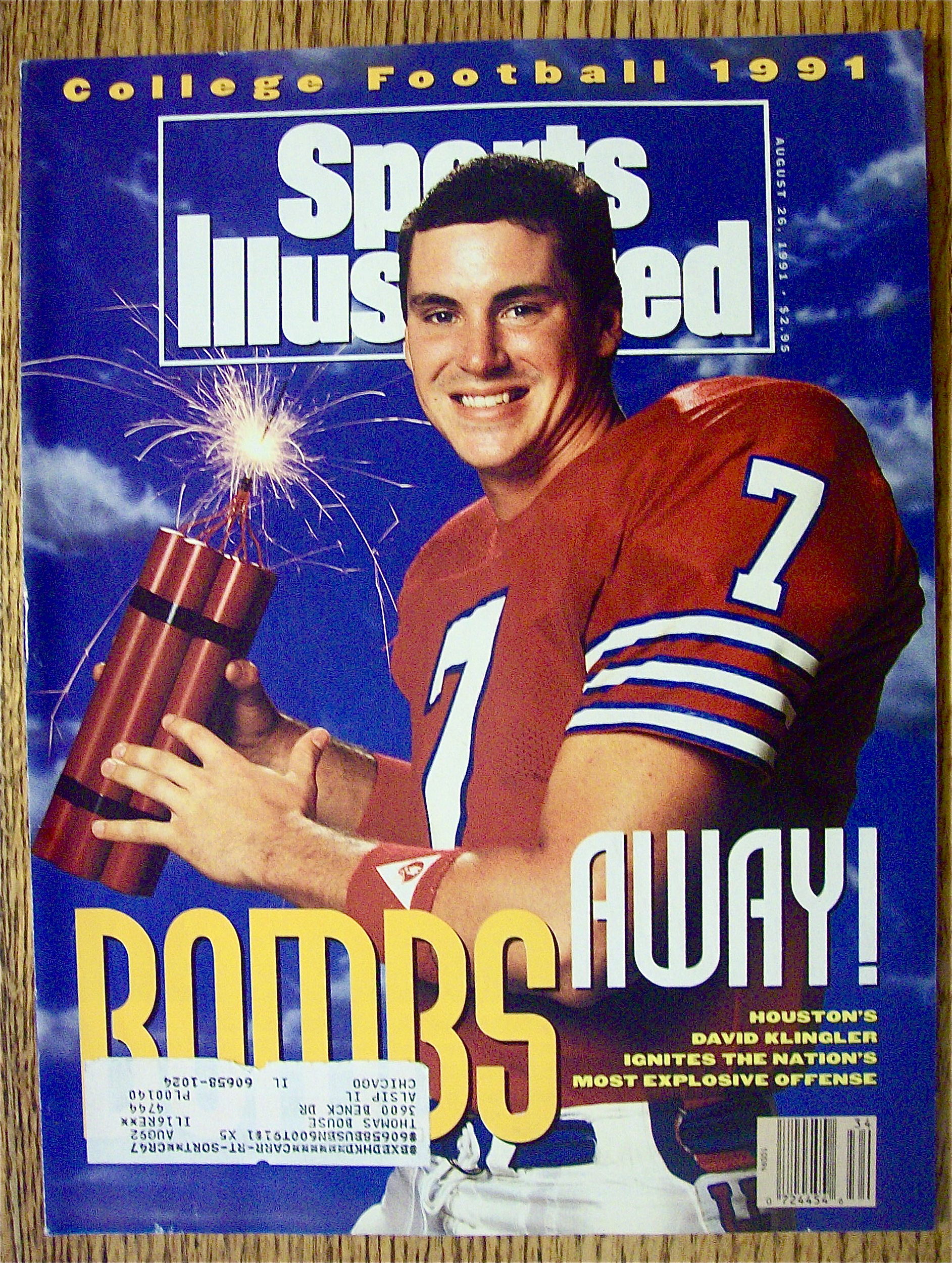 Sports Illustrated Magazine August 26, 1991 D. Klingler