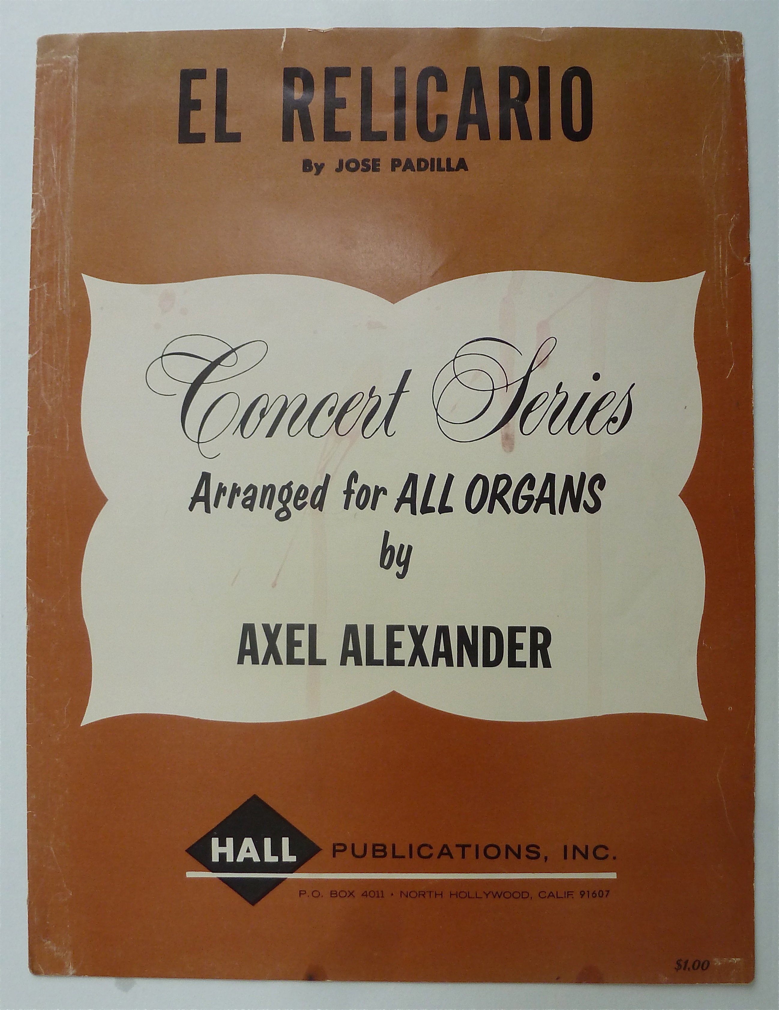 Sheet Music For 1968 El Relicario