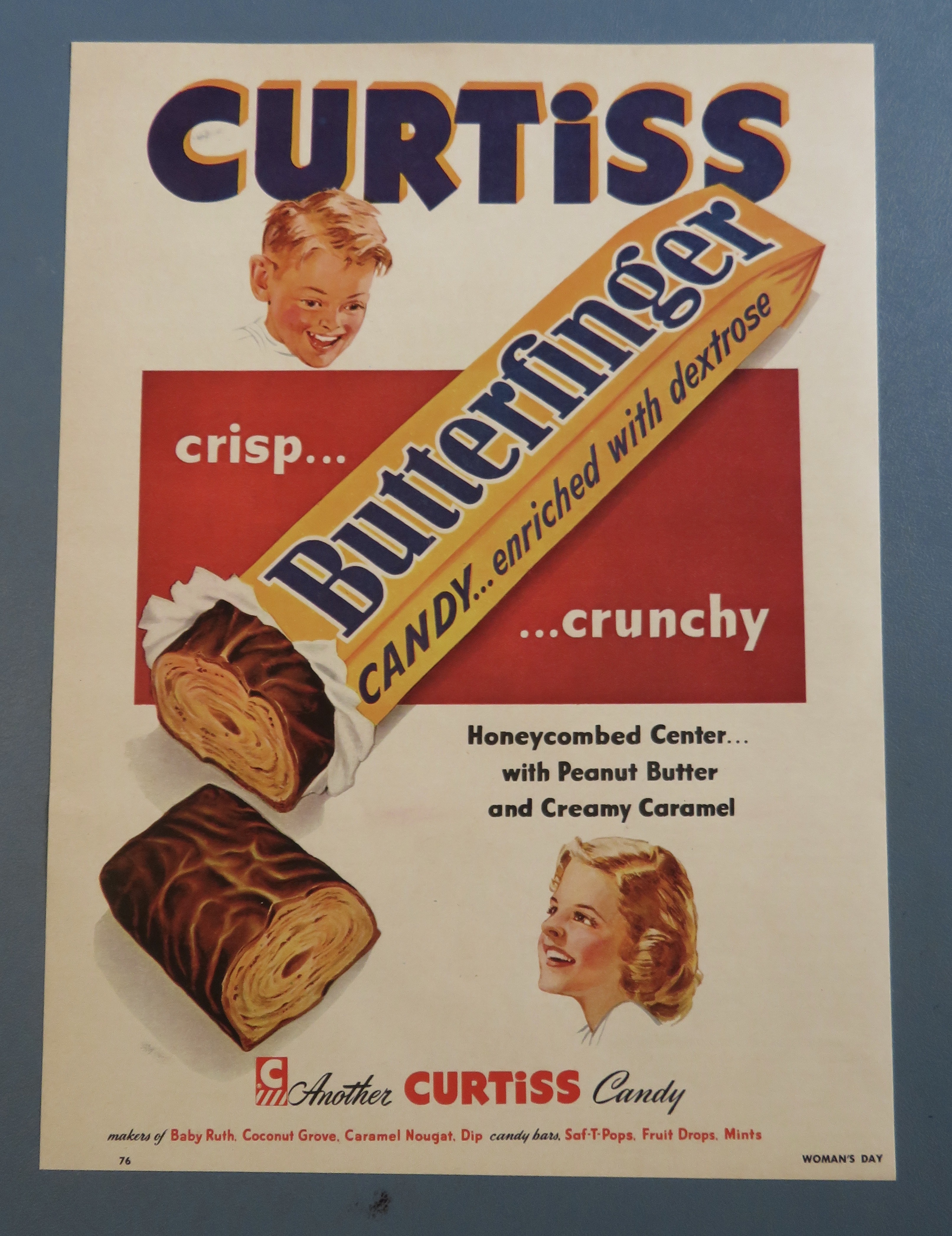 1953 Curtiss Butterfinger Candy Bar with Butterfinger