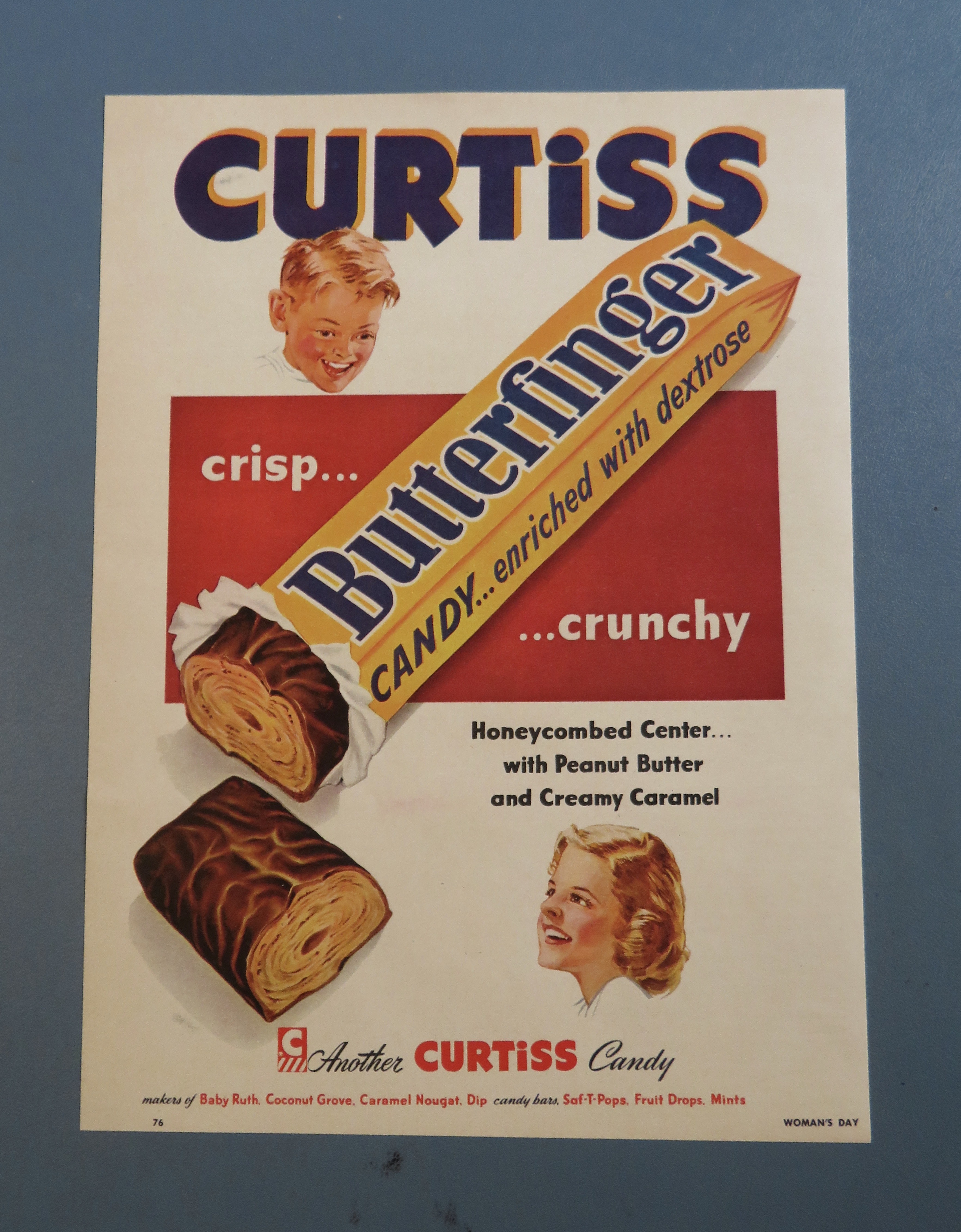 1953 Curtiss Butterfinger Candy Bar with Butterfinger