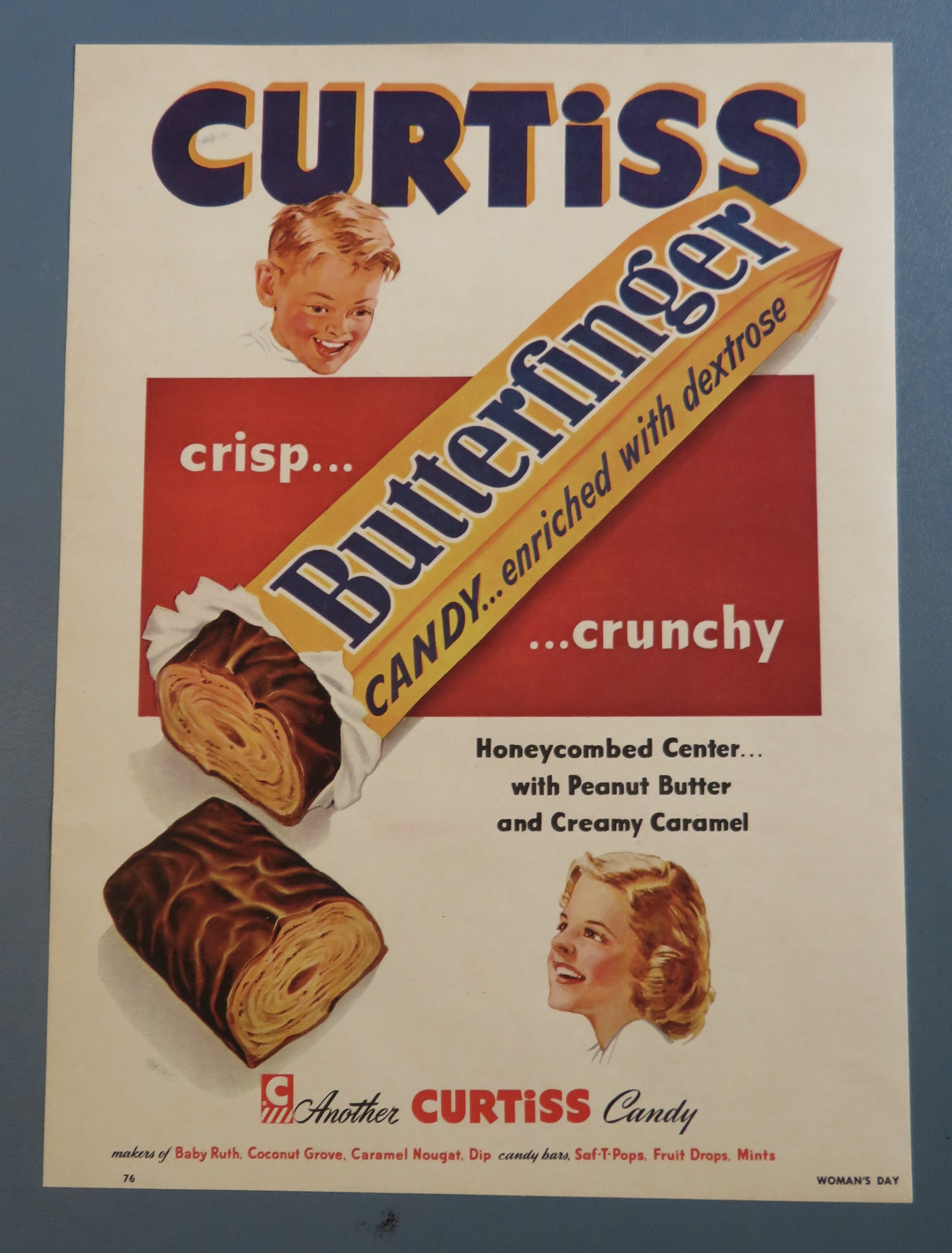1953 Curtiss Butterfinger Candy Bar with Butterfinger