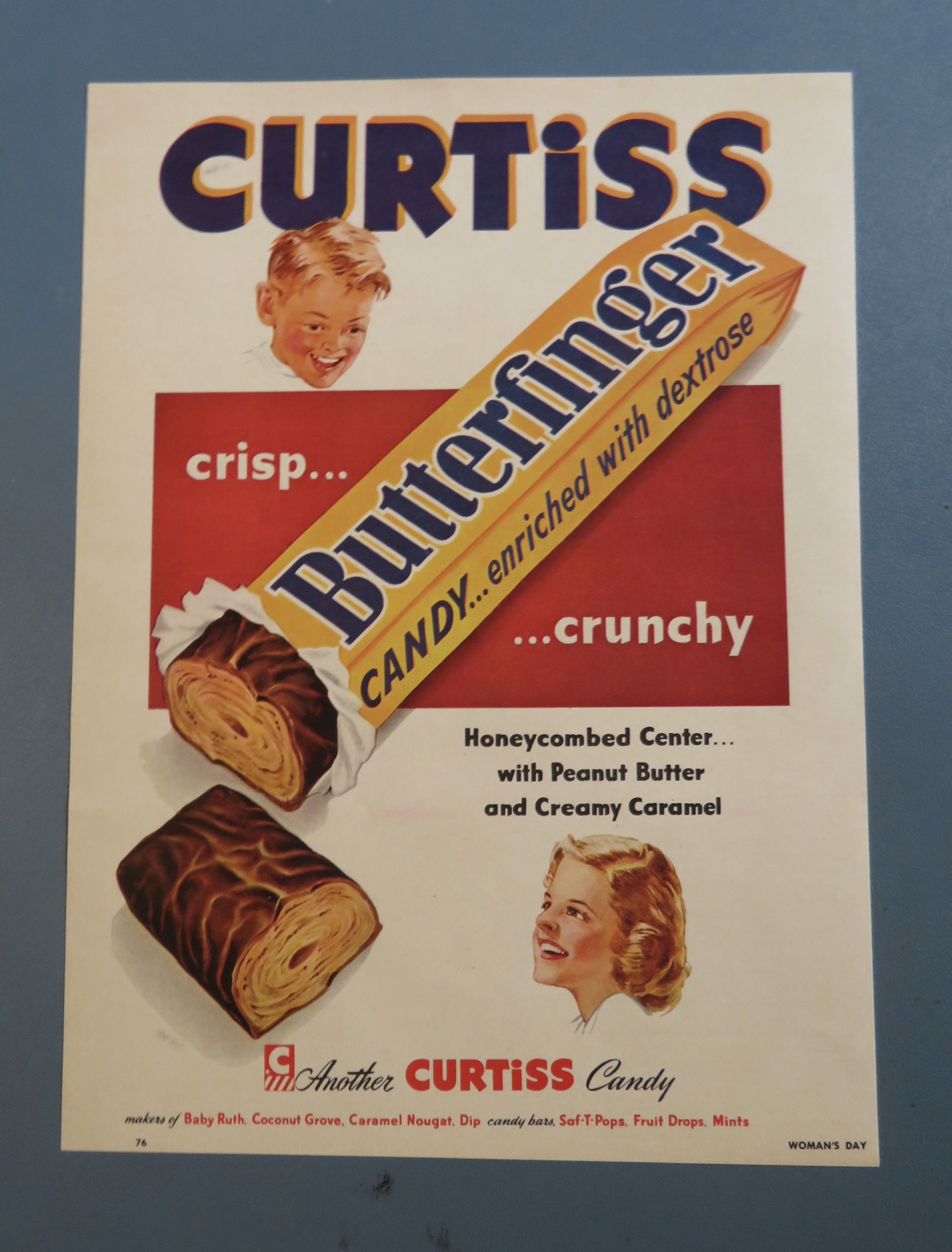 1953 Curtiss Butterfinger Candy Bar with Butterfinger