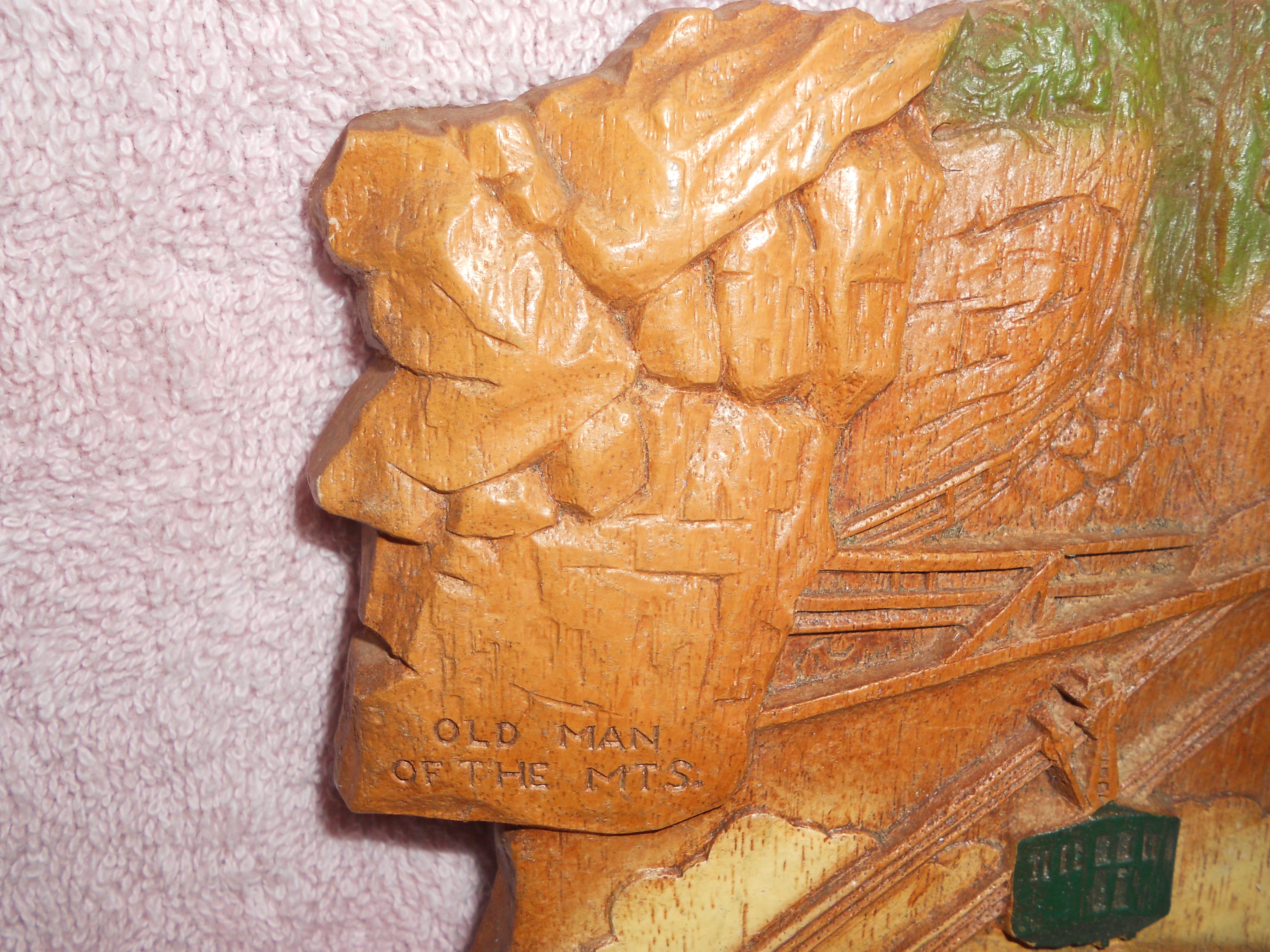 Old Man of The Mountain Plaque