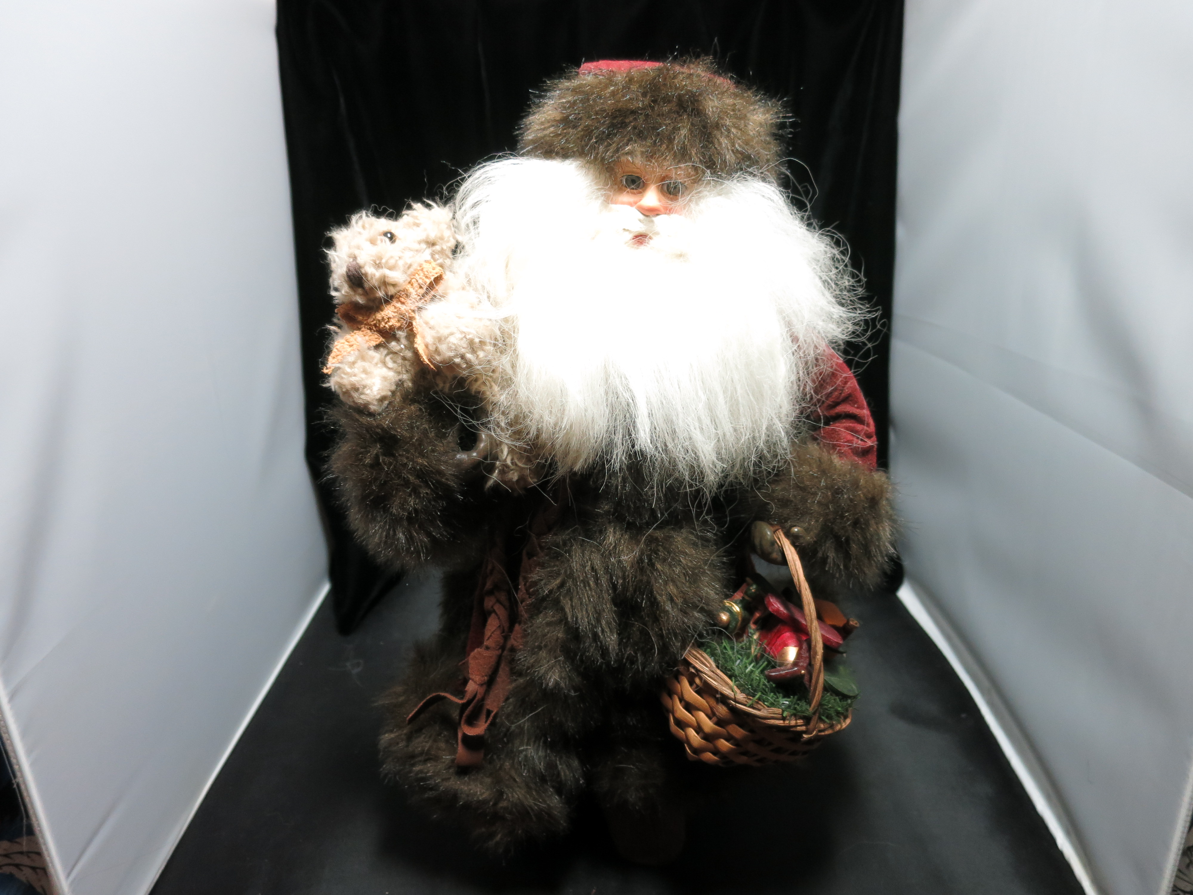 Christmas Fantasies Santa with Teddy Bear