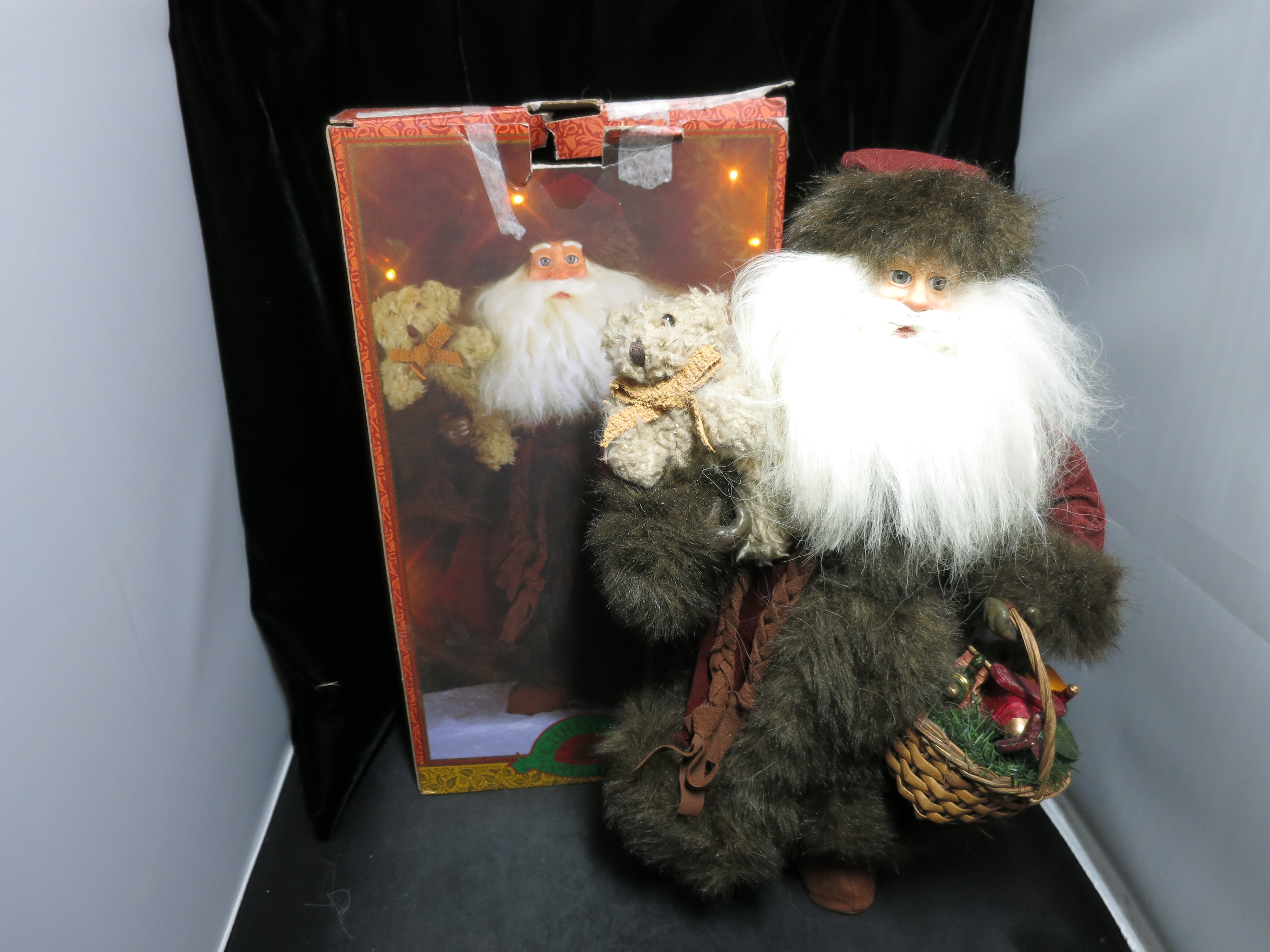 Christmas Fantasies Santa with Teddy Bear
