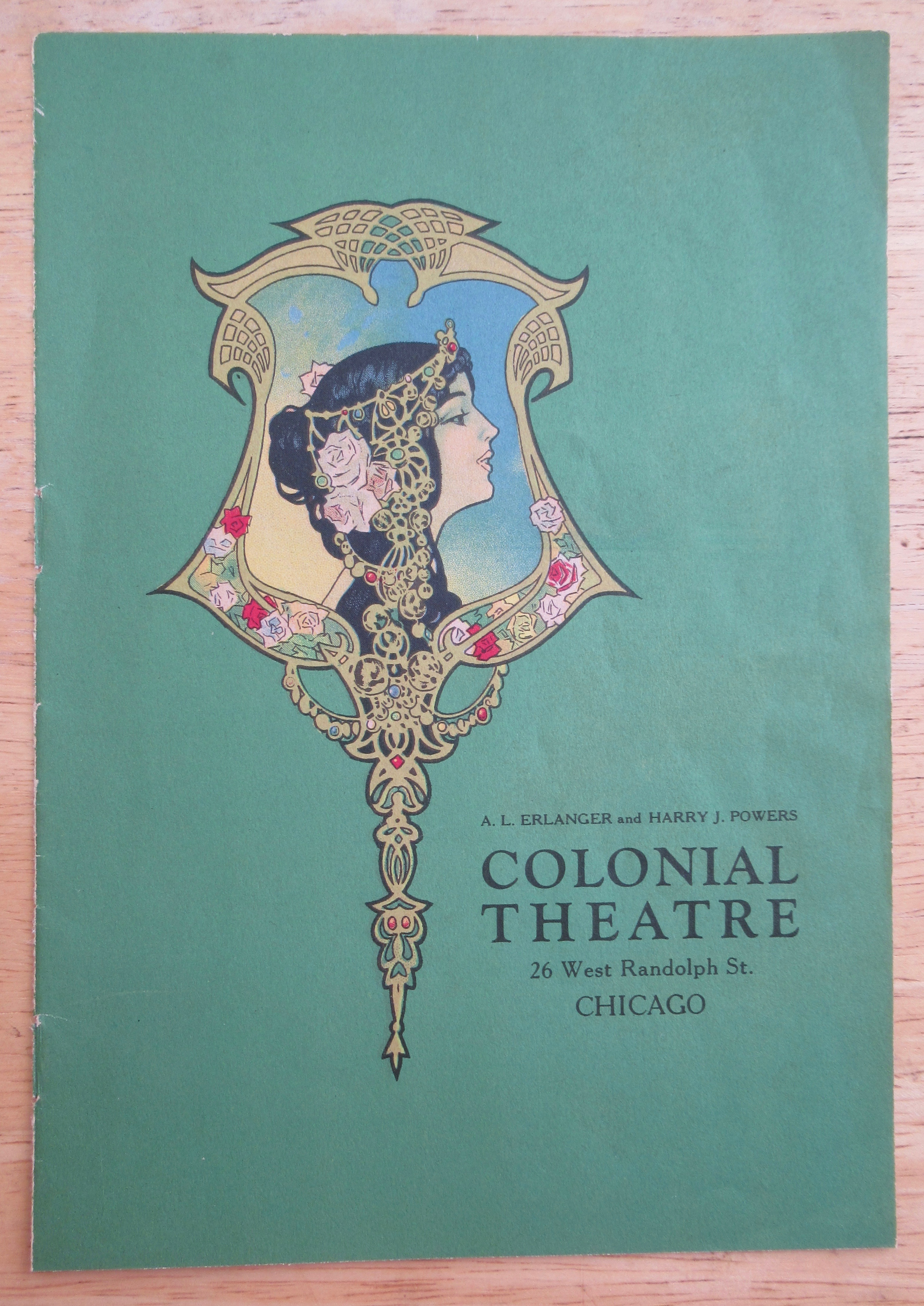 1921 Colonial Theatre with Lovely Woman