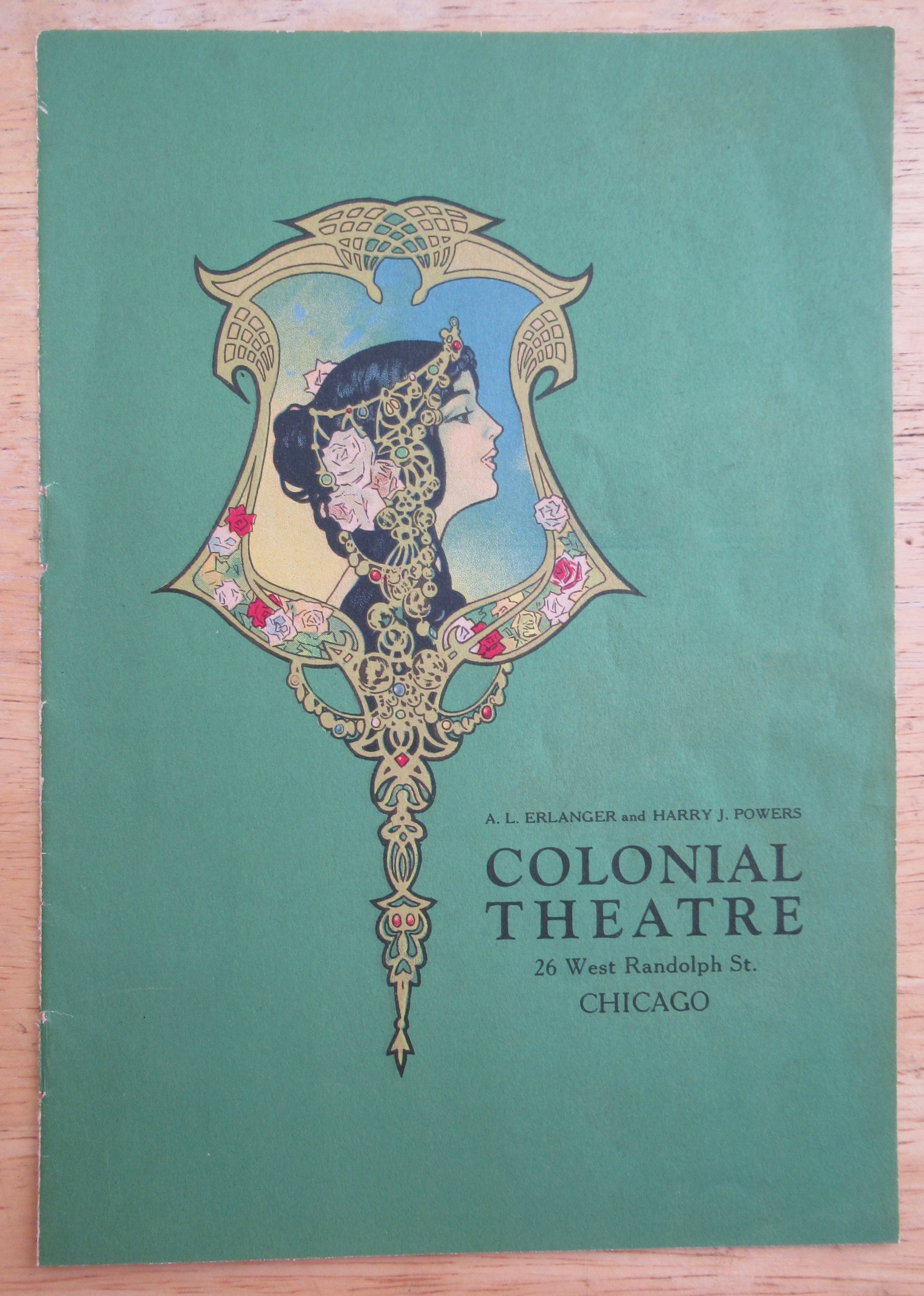 1921 Colonial Theatre with Lovely Woman