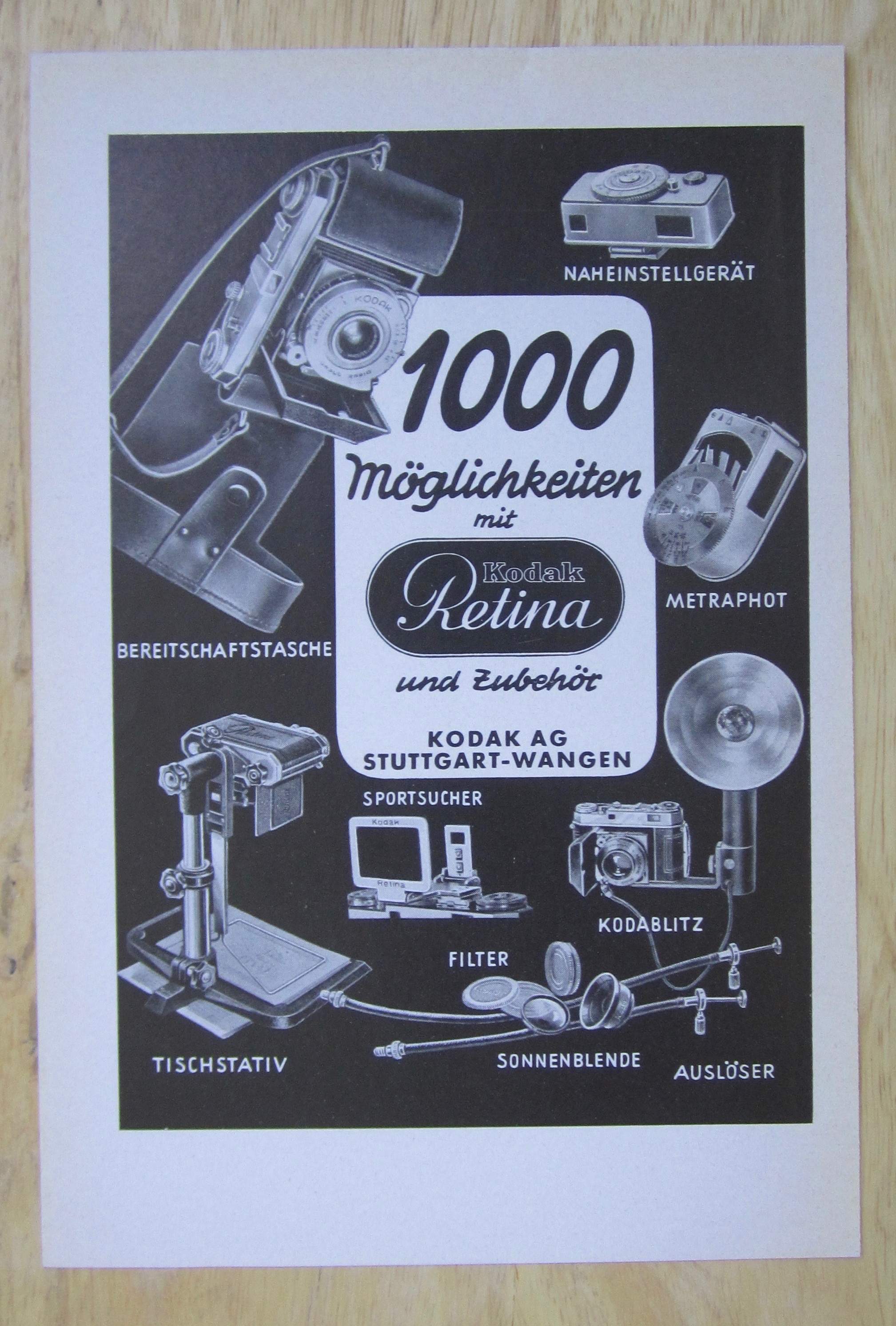 1952 Kodak Retina with Different Cameras