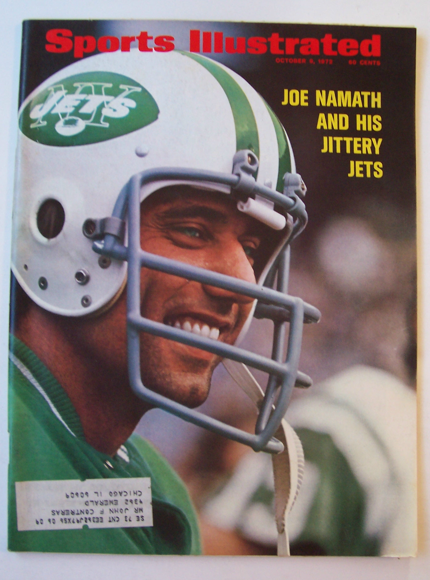 Sports Illustrated Magazine-October 9, 1972-Joe Namath