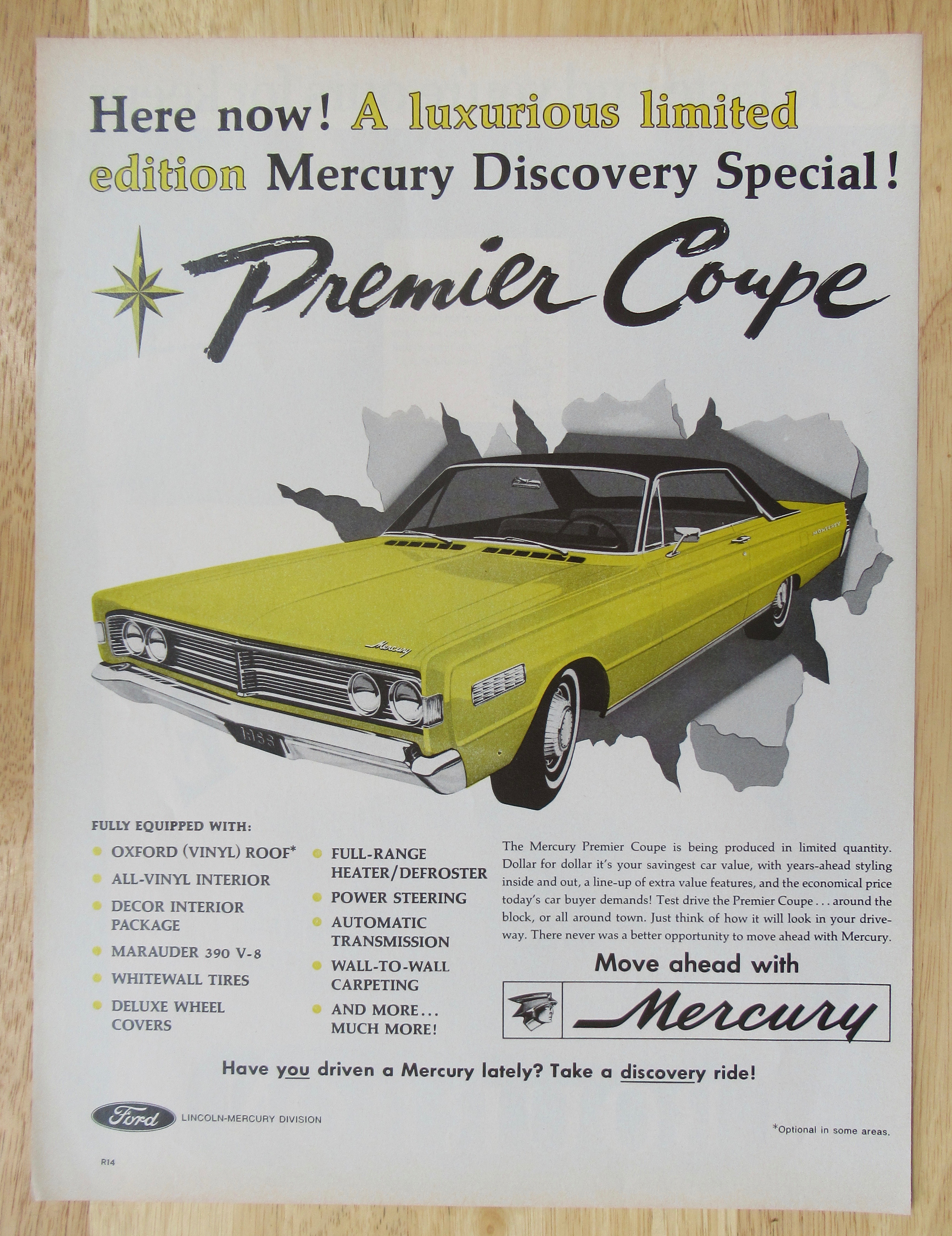 1966 Mercury Automobile with the Premier Coupe