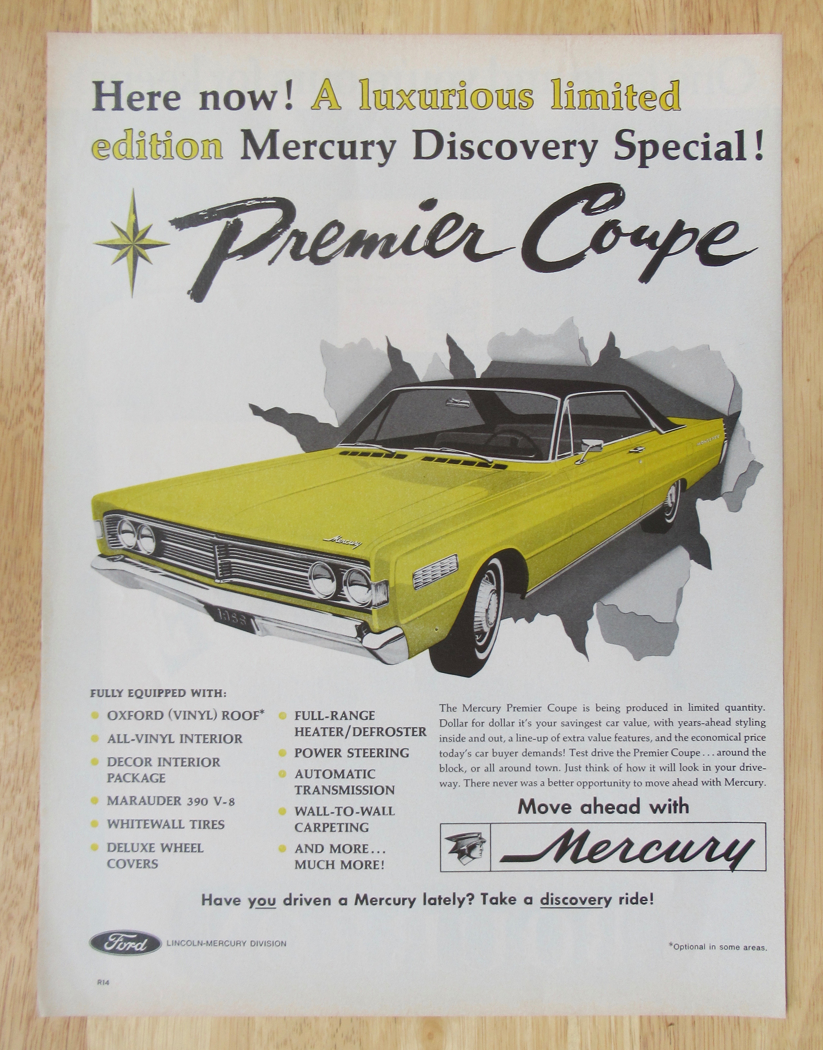 1966 Mercury Automobile with the Premier Coupe