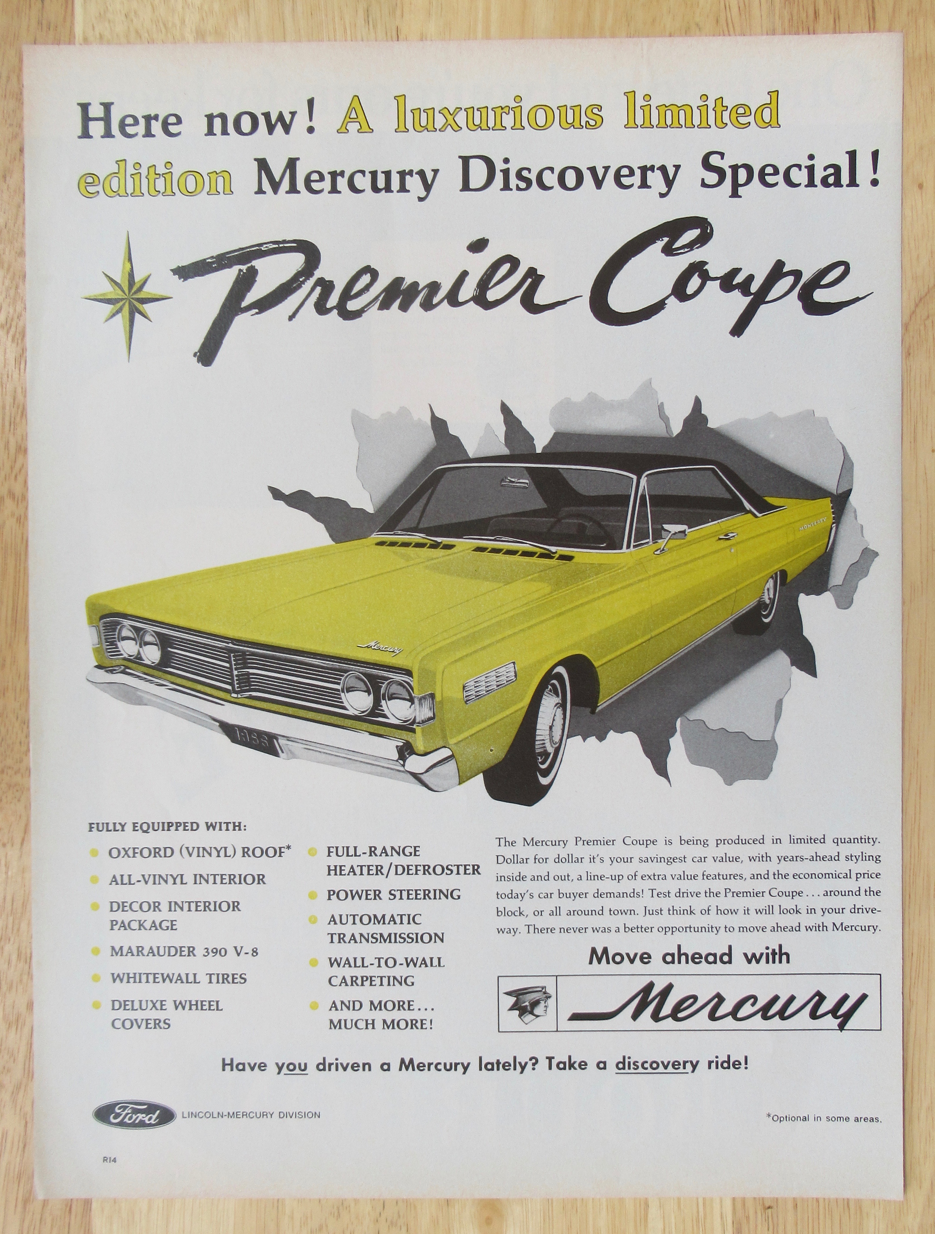 1966 Mercury Automobile with the Premier Coupe