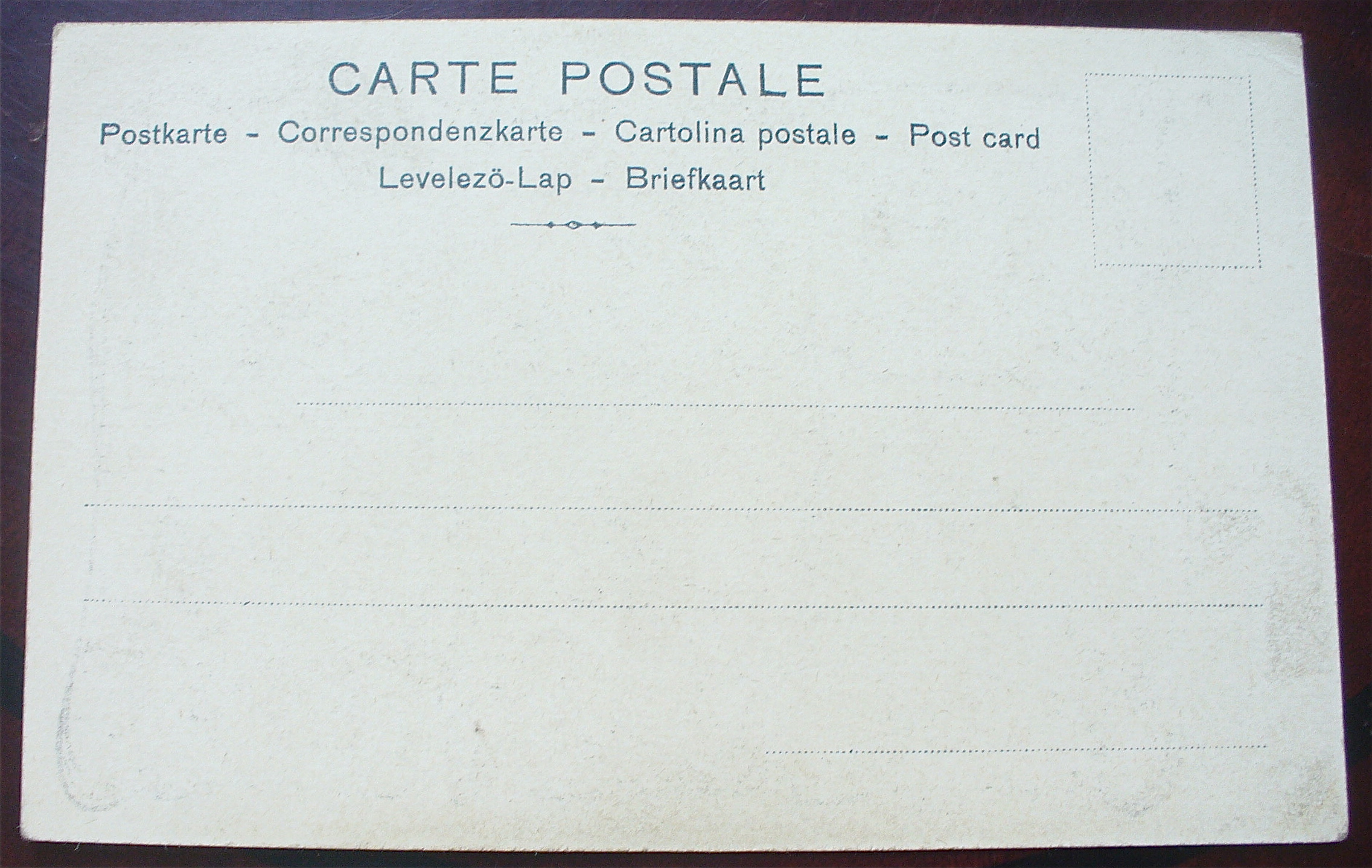 Man Sitting Outside Using Bathroom Postcard