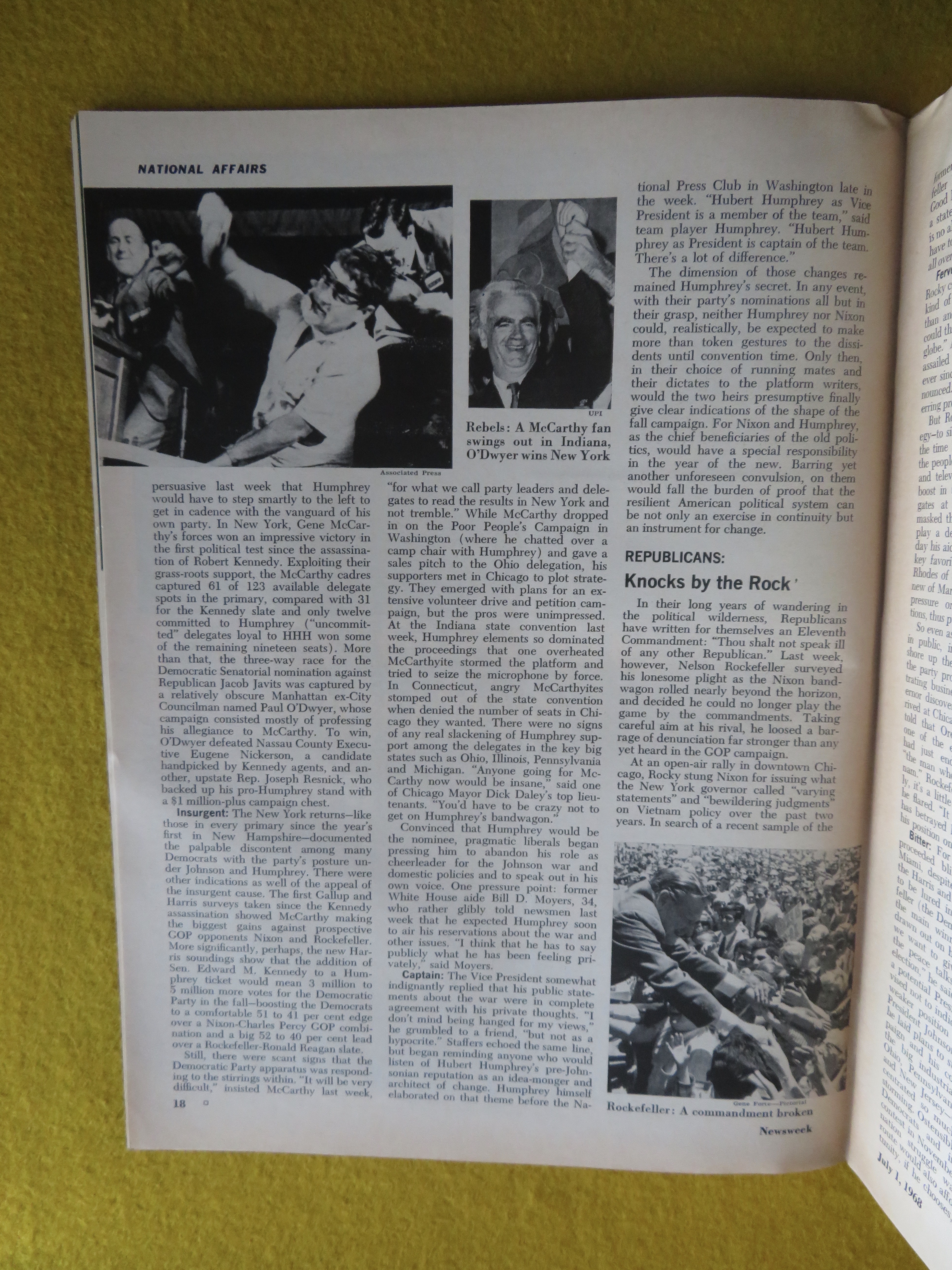 Newsweek Magazine July  1, 1968 Target: Negro Jobs