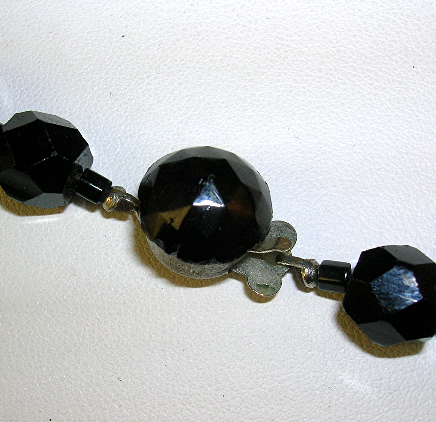 Jet Black Faceted 11mm Glass  Beads Japan